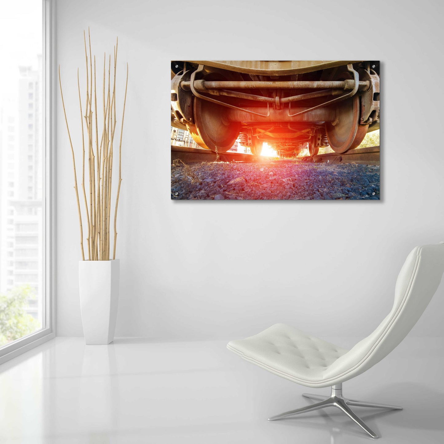 Epic Art 'Atomic Train' by Sebastien Lory, Acrylic Glass Wall Art,36x24