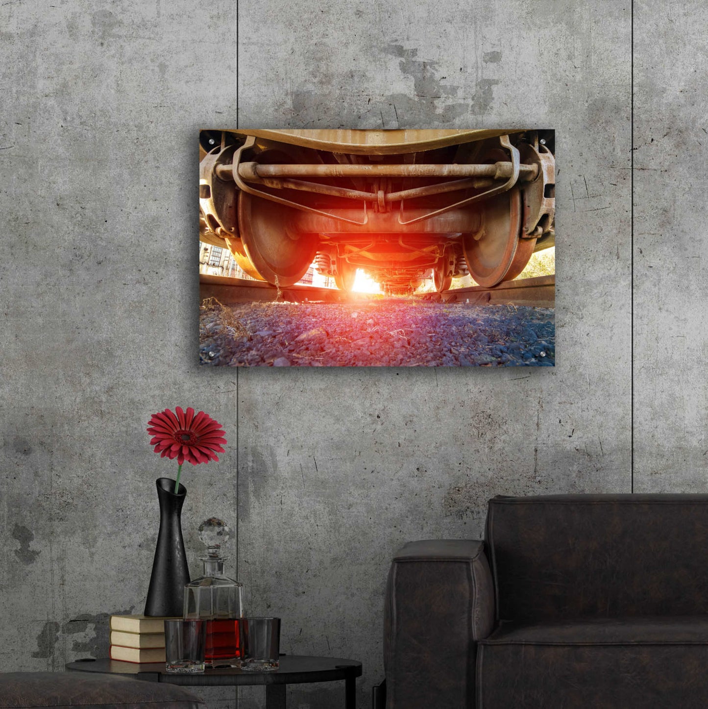 Epic Art 'Atomic Train' by Sebastien Lory, Acrylic Glass Wall Art,36x24