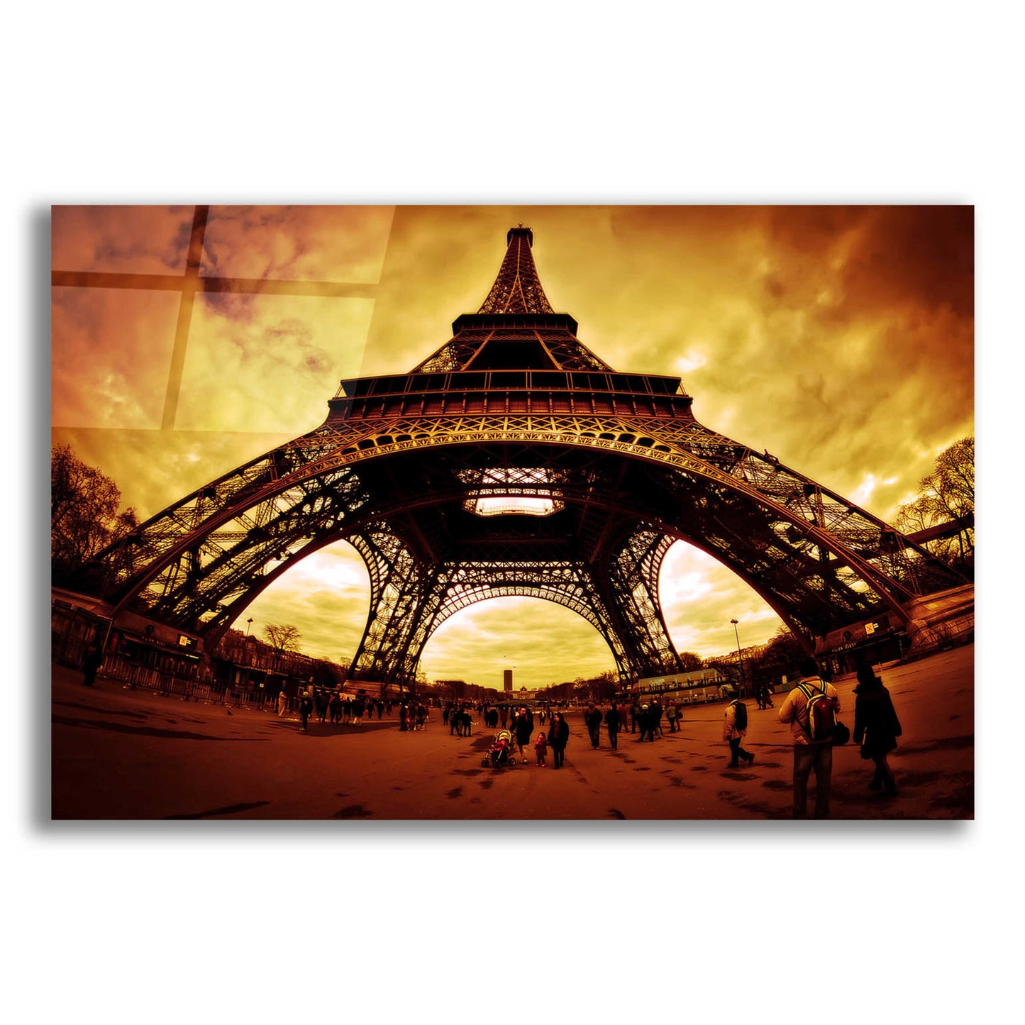 Epic Art 'Eiffel Apocalypse Color' by Sebastien Lory, Acrylic Glass Wall Art,16x12