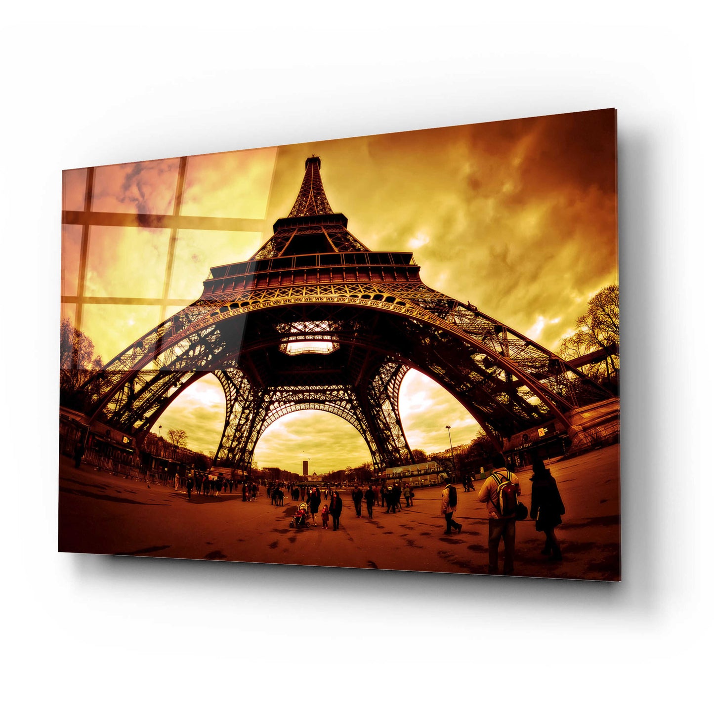 Epic Art 'Eiffel Apocalypse Color' by Sebastien Lory, Acrylic Glass Wall Art,24x16