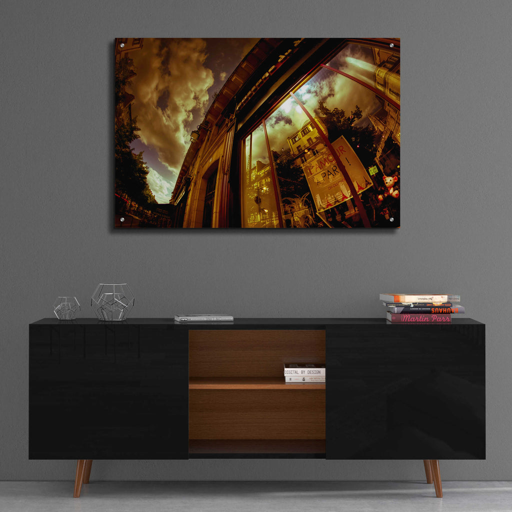 Epic Art 'Love In Paris' by Sebastien Lory, Acrylic Glass Wall Art,36x24
