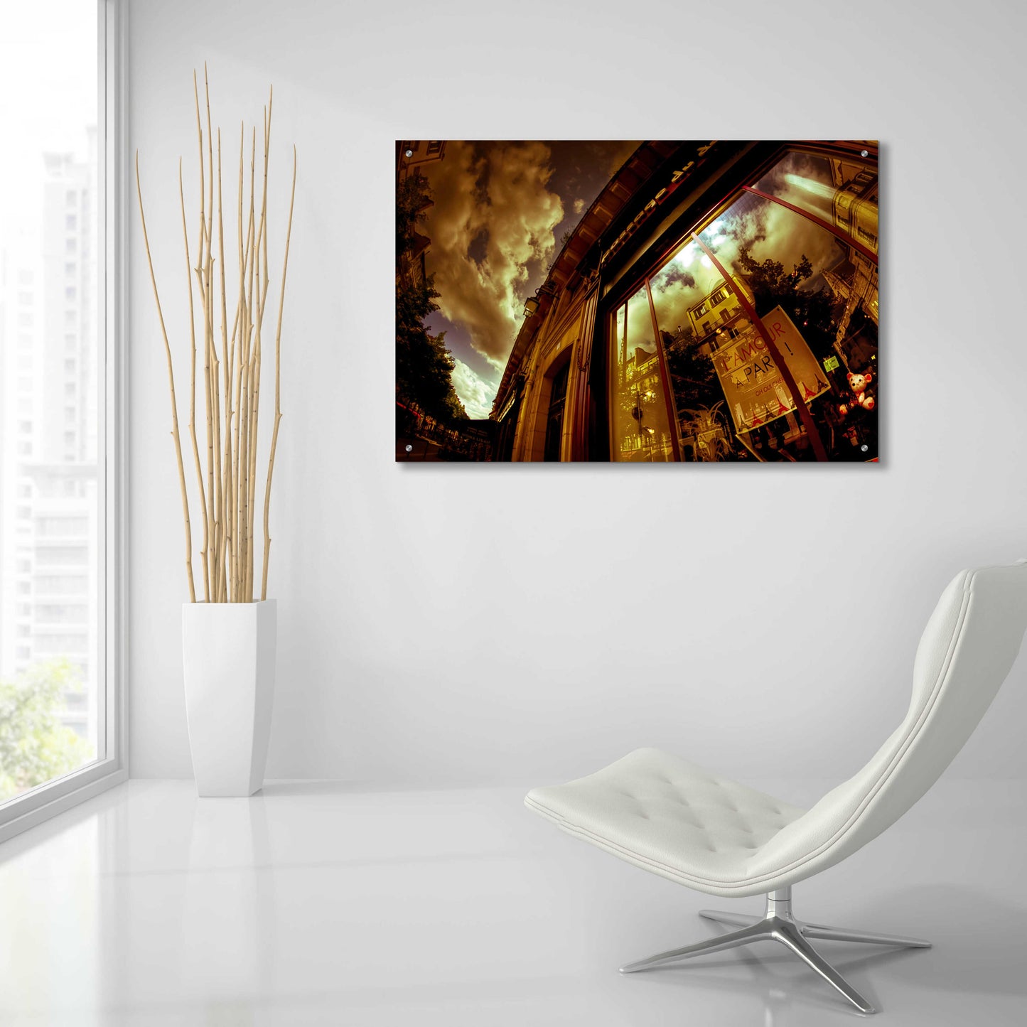 Epic Art 'Love In Paris' by Sebastien Lory, Acrylic Glass Wall Art,36x24