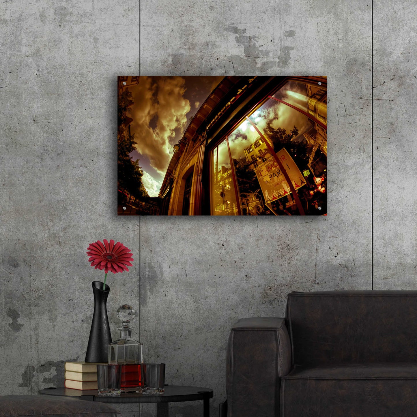 Epic Art 'Love In Paris' by Sebastien Lory, Acrylic Glass Wall Art,36x24