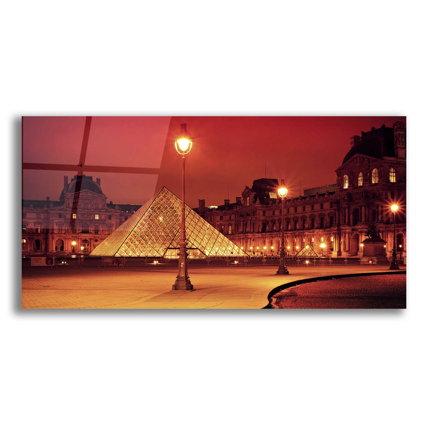 Epic Art 'Louvre' by Sebastien Lory, Acrylic Glass Wall Art,24x12