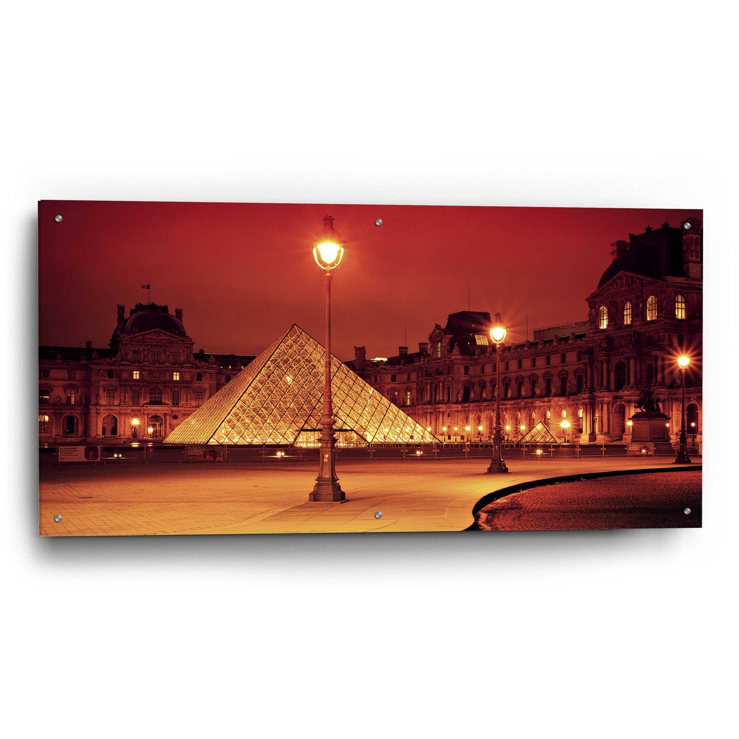 Epic Art 'Louvre' by Sebastien Lory, Acrylic Glass Wall Art,48x24