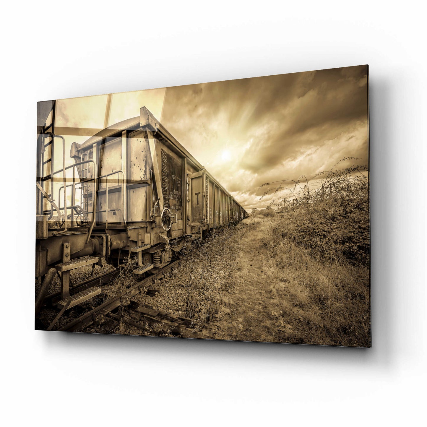 Epic Art 'Lost Train' by Sebastien Lory, Acrylic Glass Wall Art,16x12