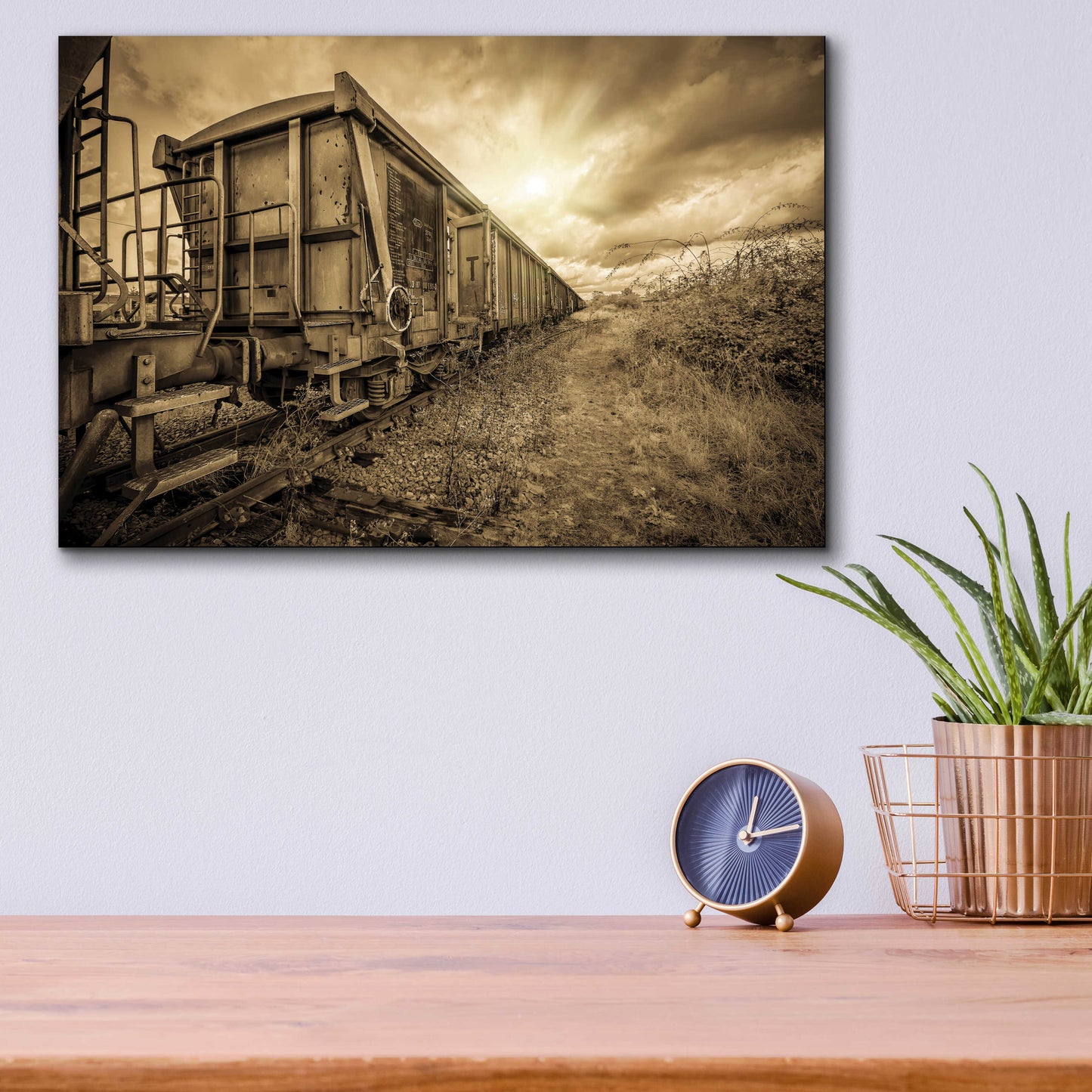 Epic Art 'Lost Train' by Sebastien Lory, Acrylic Glass Wall Art,16x12