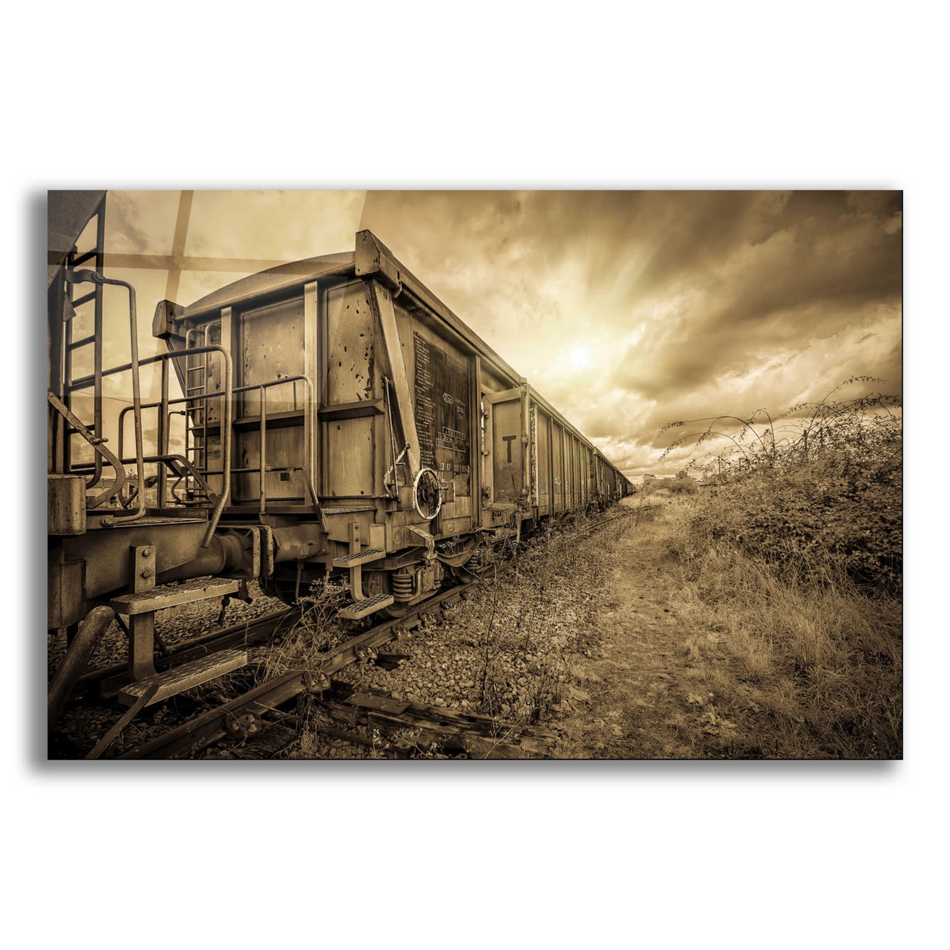 Epic Art 'Lost Train' by Sebastien Lory, Acrylic Glass Wall Art,16x12