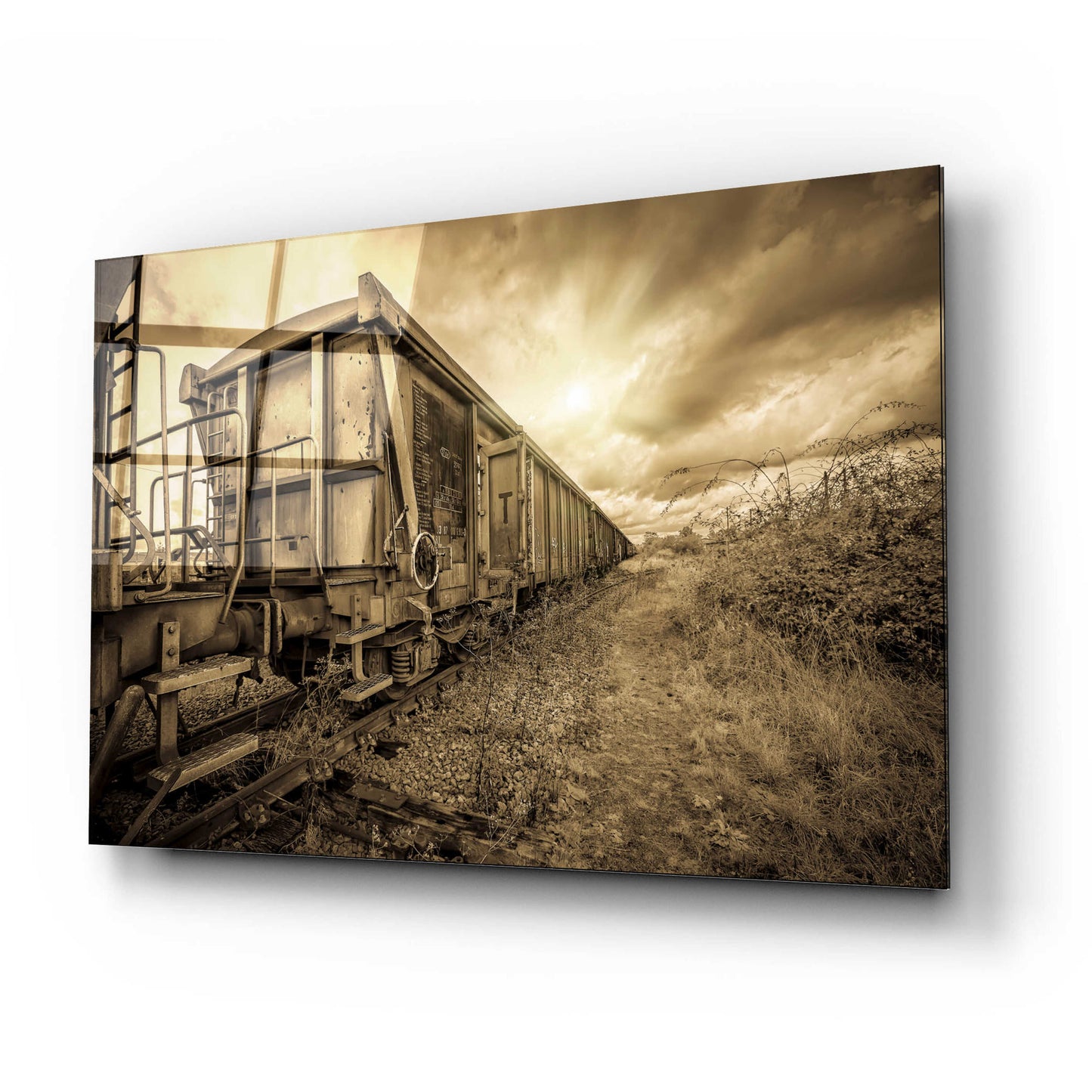 Epic Art 'Lost Train' by Sebastien Lory, Acrylic Glass Wall Art,24x16