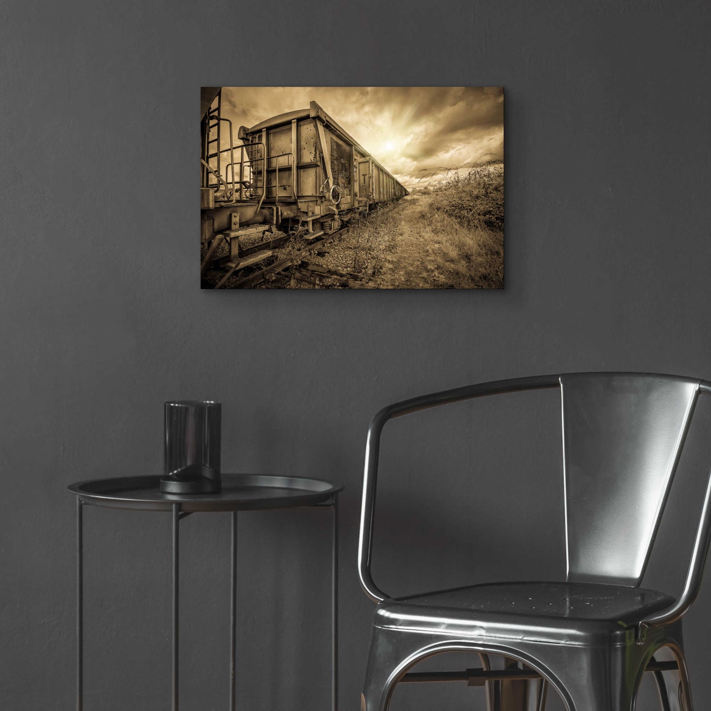 Epic Art 'Lost Train' by Sebastien Lory, Acrylic Glass Wall Art,24x16