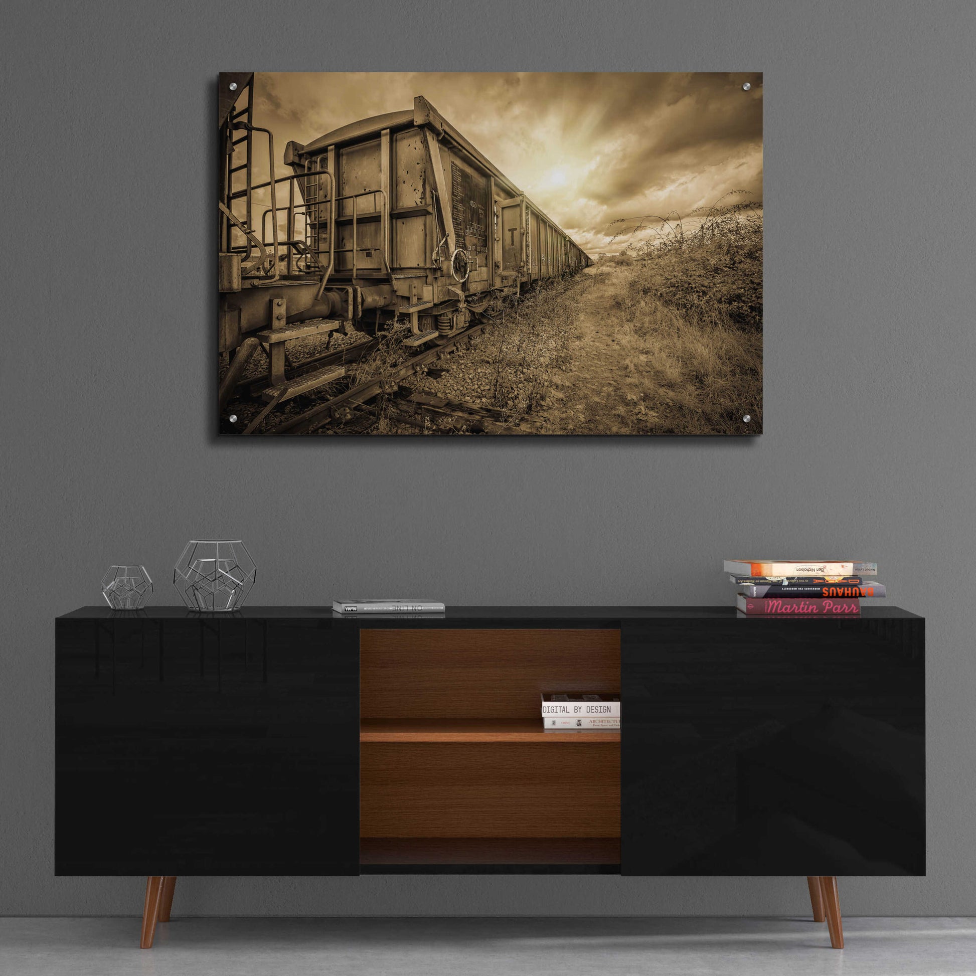 Epic Art 'Lost Train' by Sebastien Lory, Acrylic Glass Wall Art,36x24