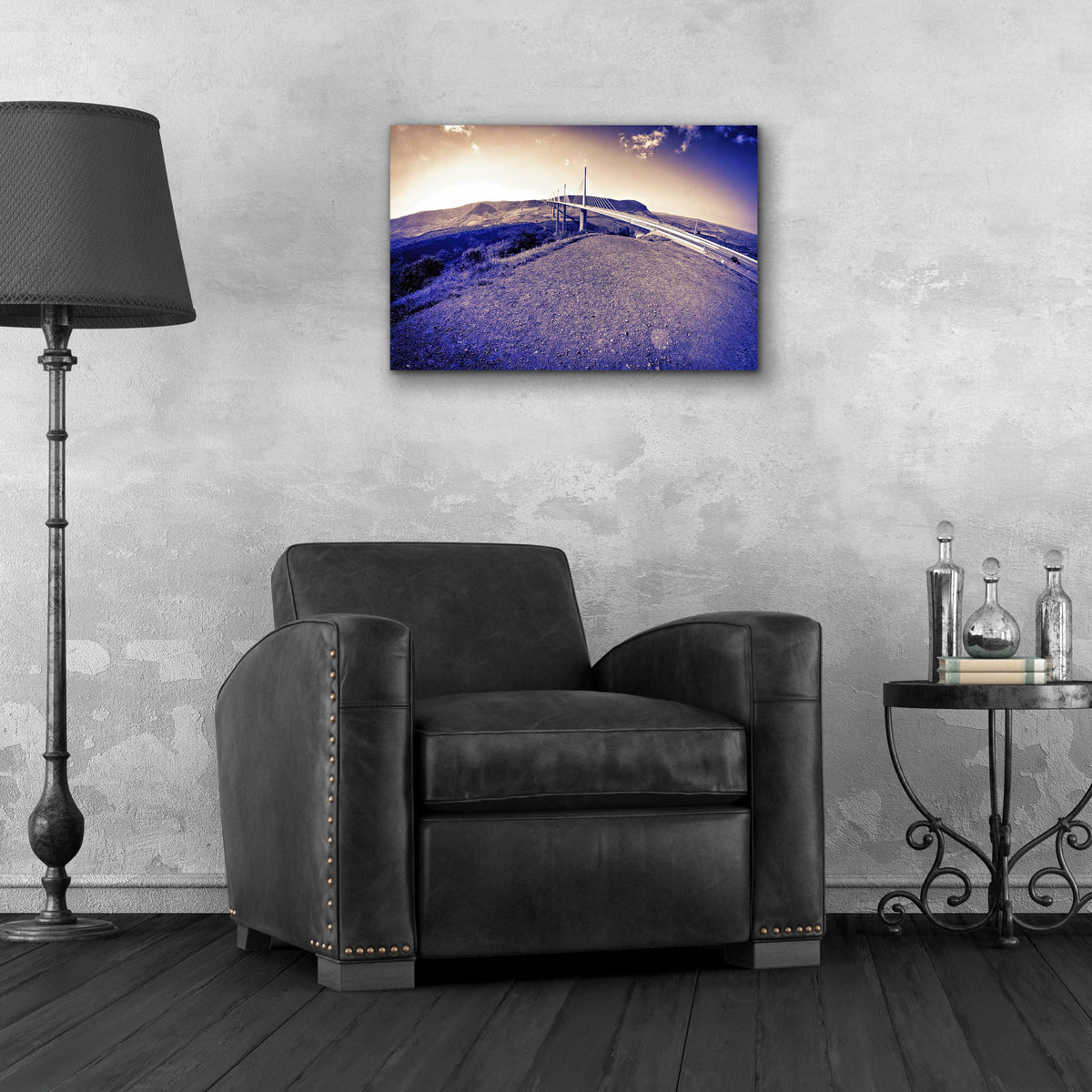 Epic Art 'Lunar Viaduct' by Sebastien Lory, Acrylic Glass Wall Art,24x16
