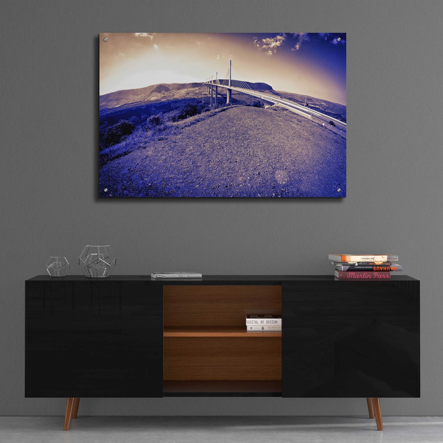 Epic Art 'Lunar Viaduct' by Sebastien Lory, Acrylic Glass Wall Art,36x24