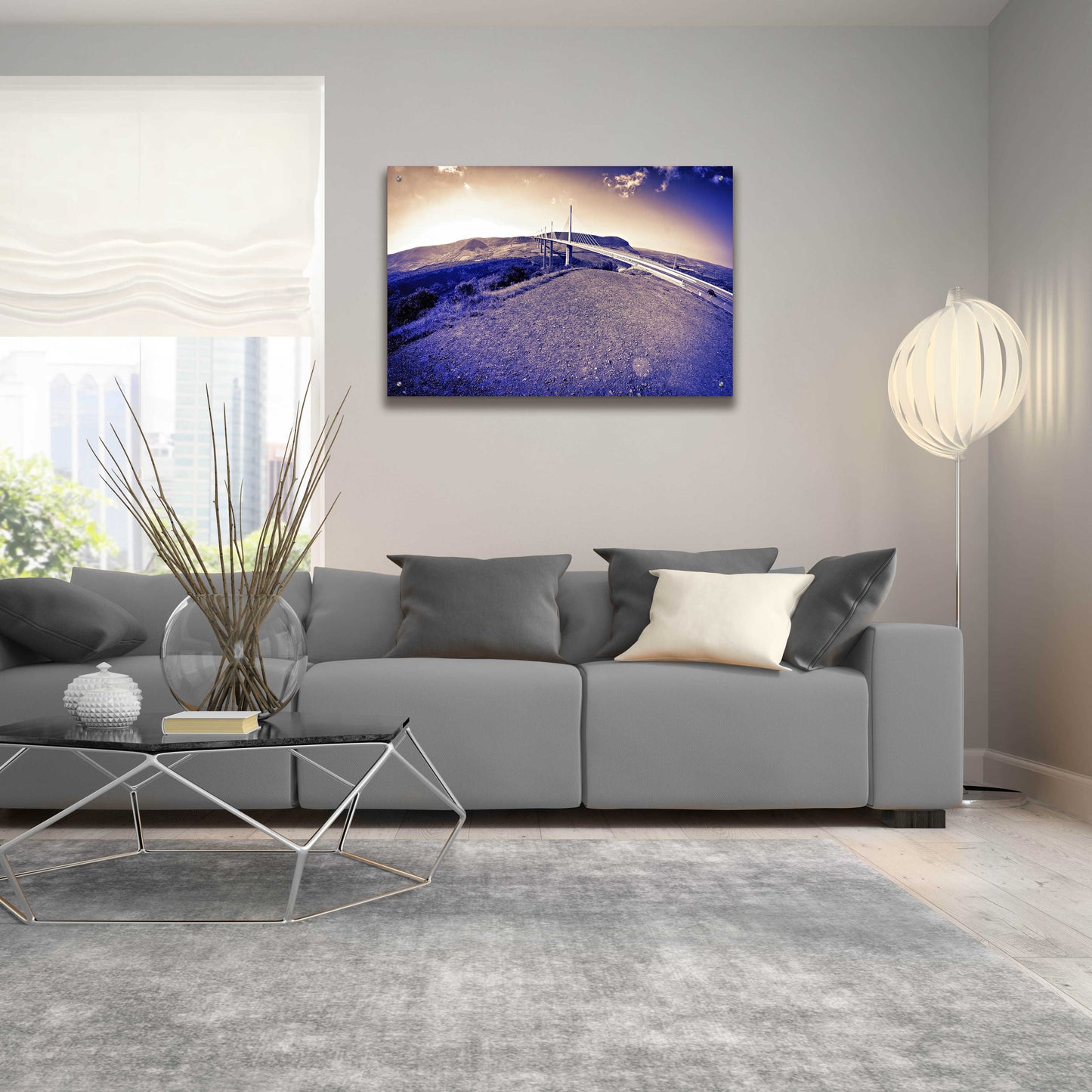 Epic Art 'Lunar Viaduct' by Sebastien Lory, Acrylic Glass Wall Art,36x24