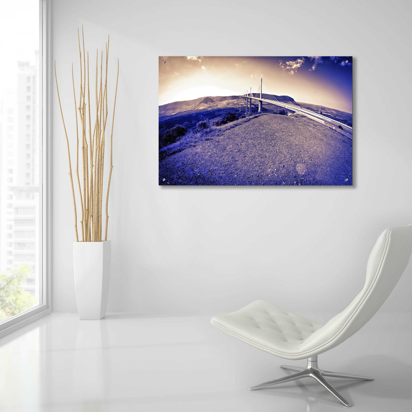 Epic Art 'Lunar Viaduct' by Sebastien Lory, Acrylic Glass Wall Art,36x24