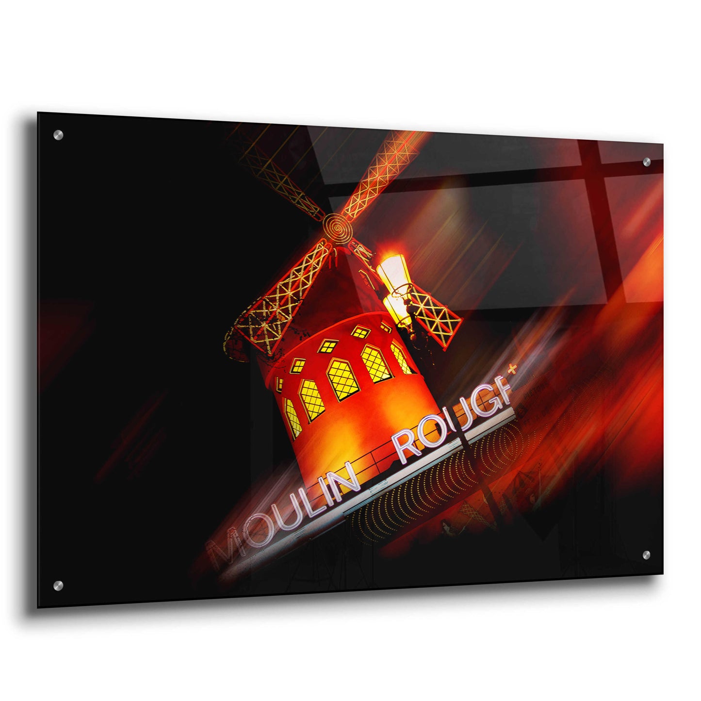 Epic Art 'Moulin Rouge' by Sebastien Lory, Acrylic Glass Wall Art,36x24