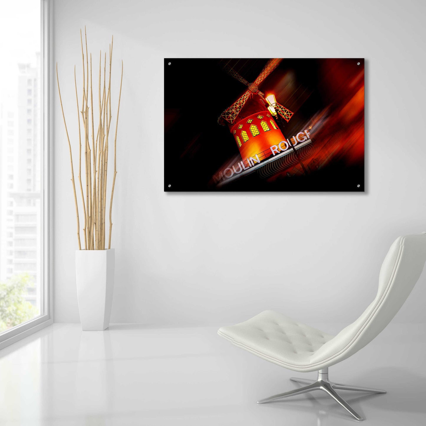 Epic Art 'Moulin Rouge' by Sebastien Lory, Acrylic Glass Wall Art,36x24