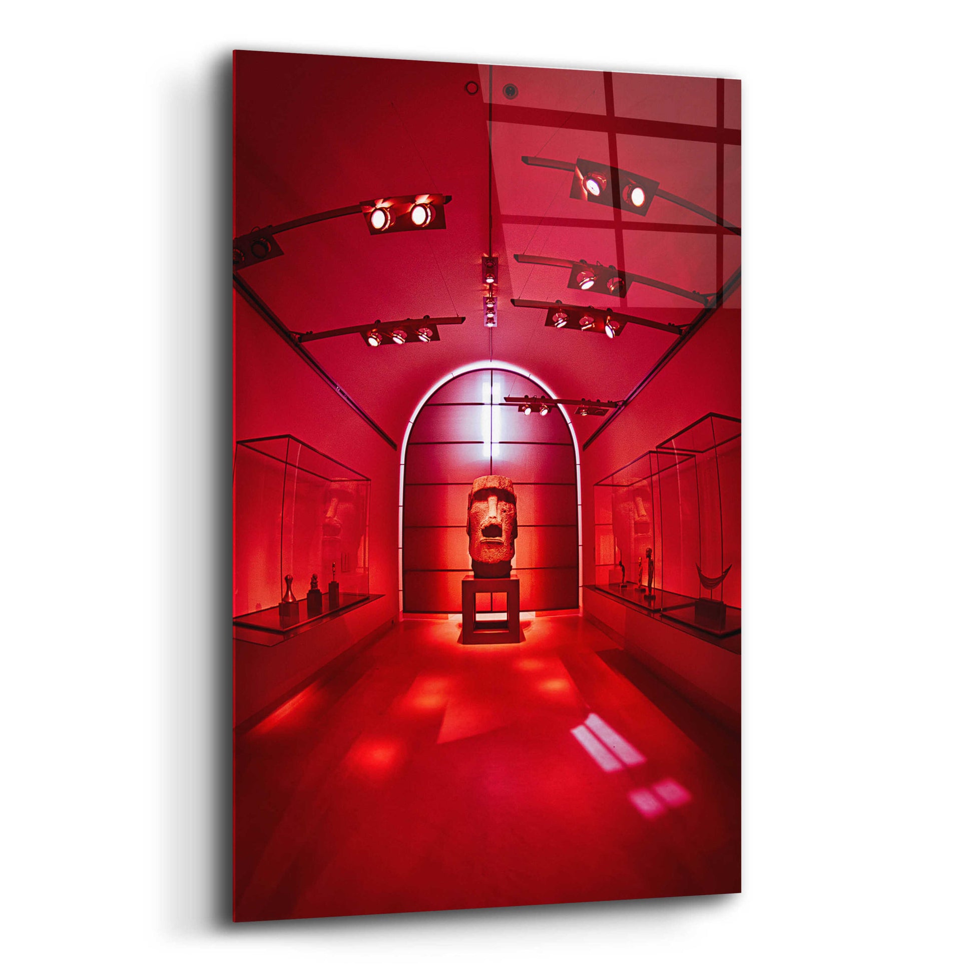 Epic Art 'Red Sculpture' by Sebastien Lory, Acrylic Glass Wall Art,12x16