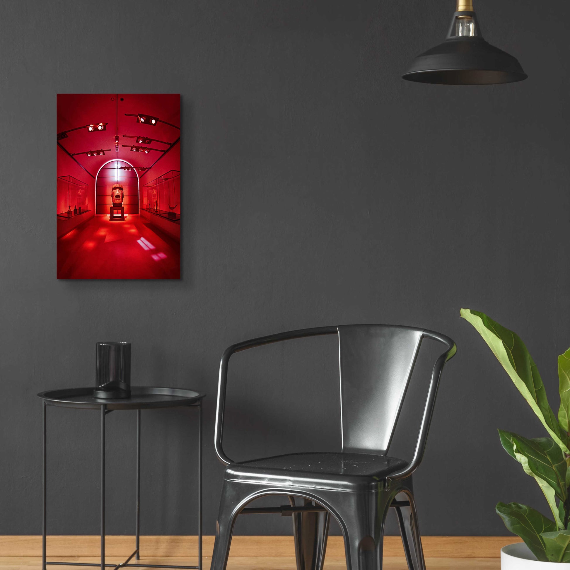 Epic Art 'Red Sculpture' by Sebastien Lory, Acrylic Glass Wall Art,16x24