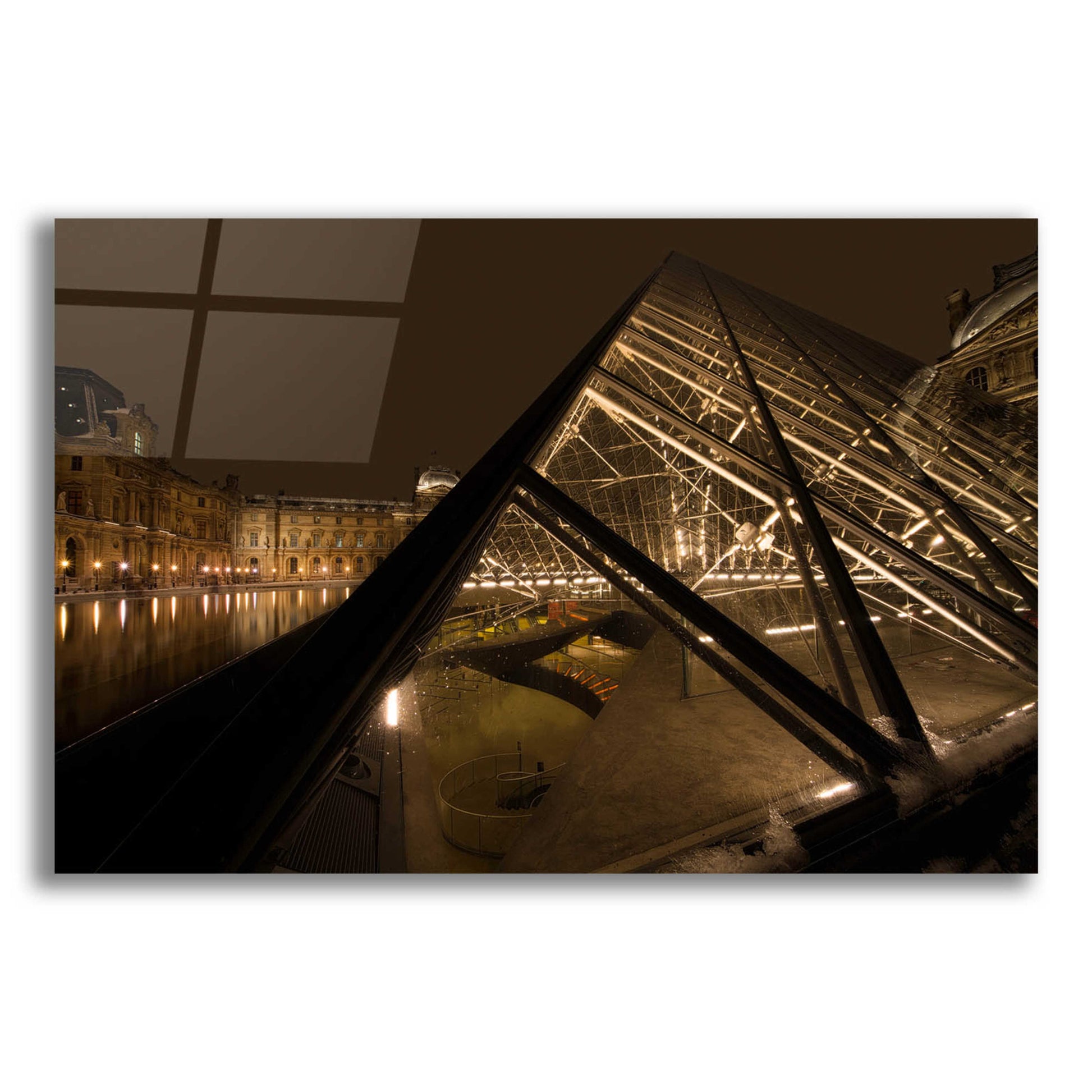 Epic Art 'Louvre 2' by Sebastien Lory, Acrylic Glass Wall Art,24x16