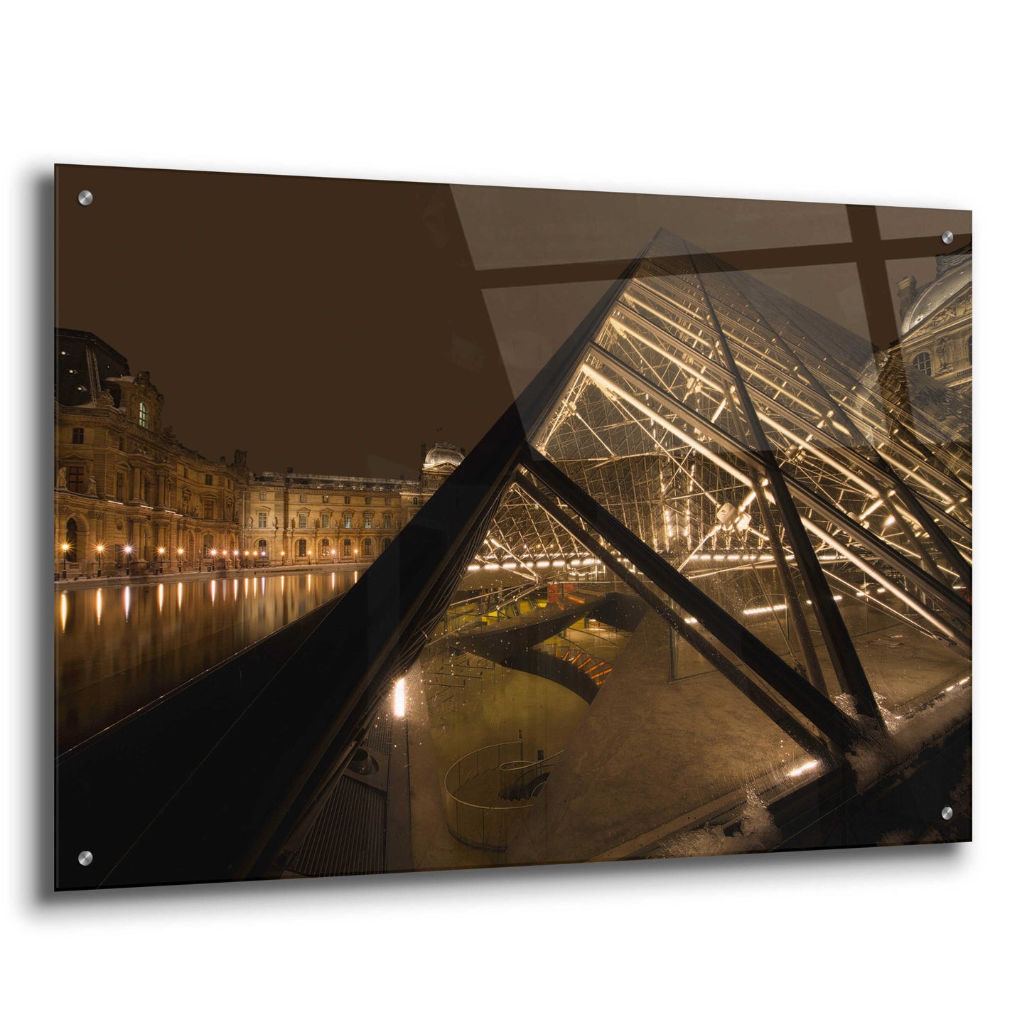 Epic Art 'Louvre 2' by Sebastien Lory, Acrylic Glass Wall Art,36x24