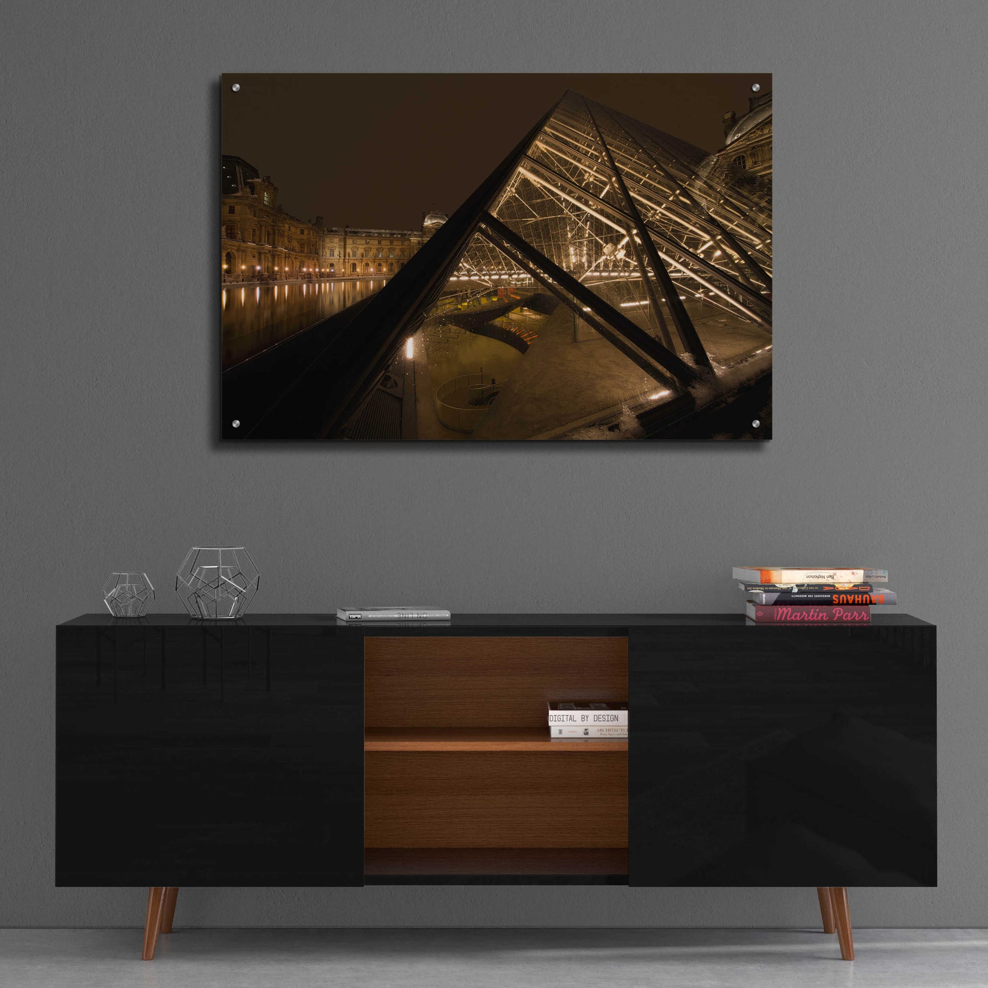 Epic Art 'Louvre 2' by Sebastien Lory, Acrylic Glass Wall Art,36x24