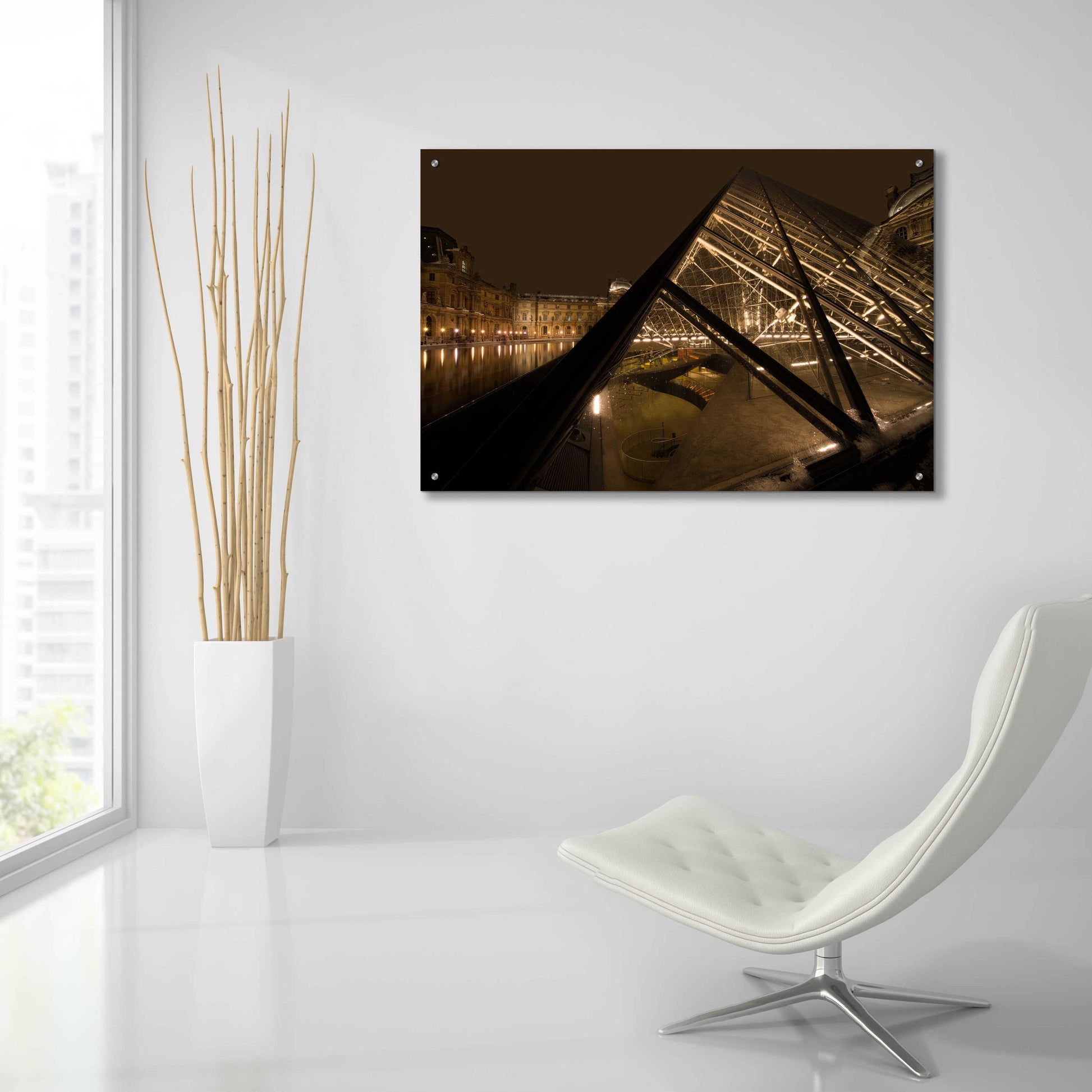 Epic Art 'Louvre 2' by Sebastien Lory, Acrylic Glass Wall Art,36x24