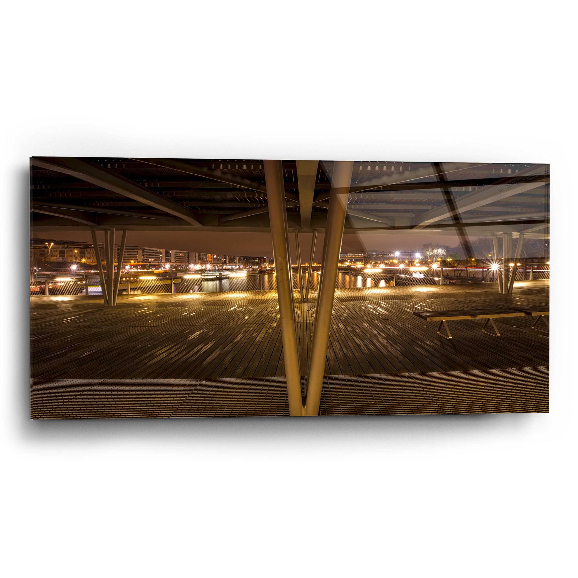 Epic Art 'Pont de Bercy' by Sebastien Lory, Acrylic Glass Wall Art,24x12