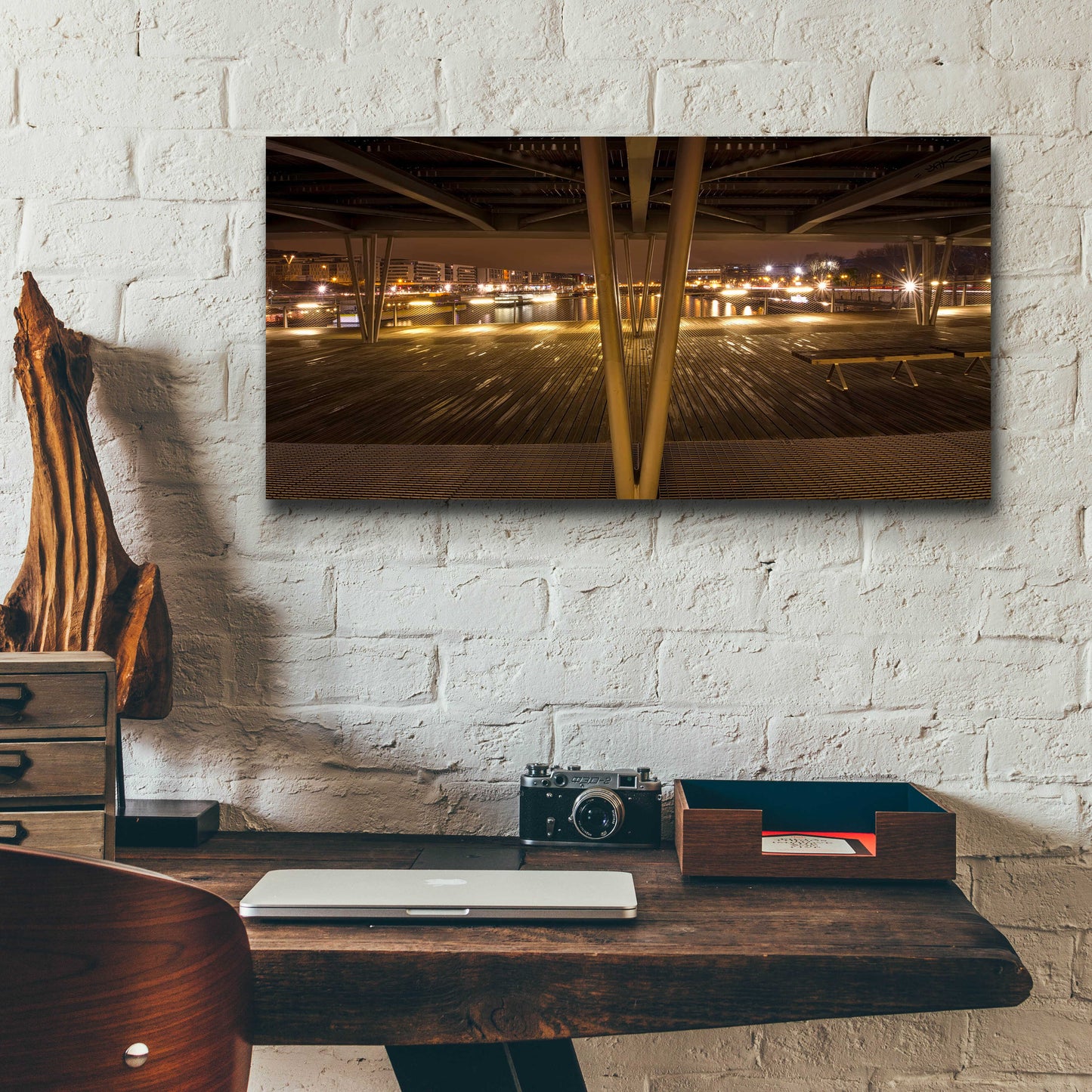 Epic Art 'Pont de Bercy' by Sebastien Lory, Acrylic Glass Wall Art,24x12