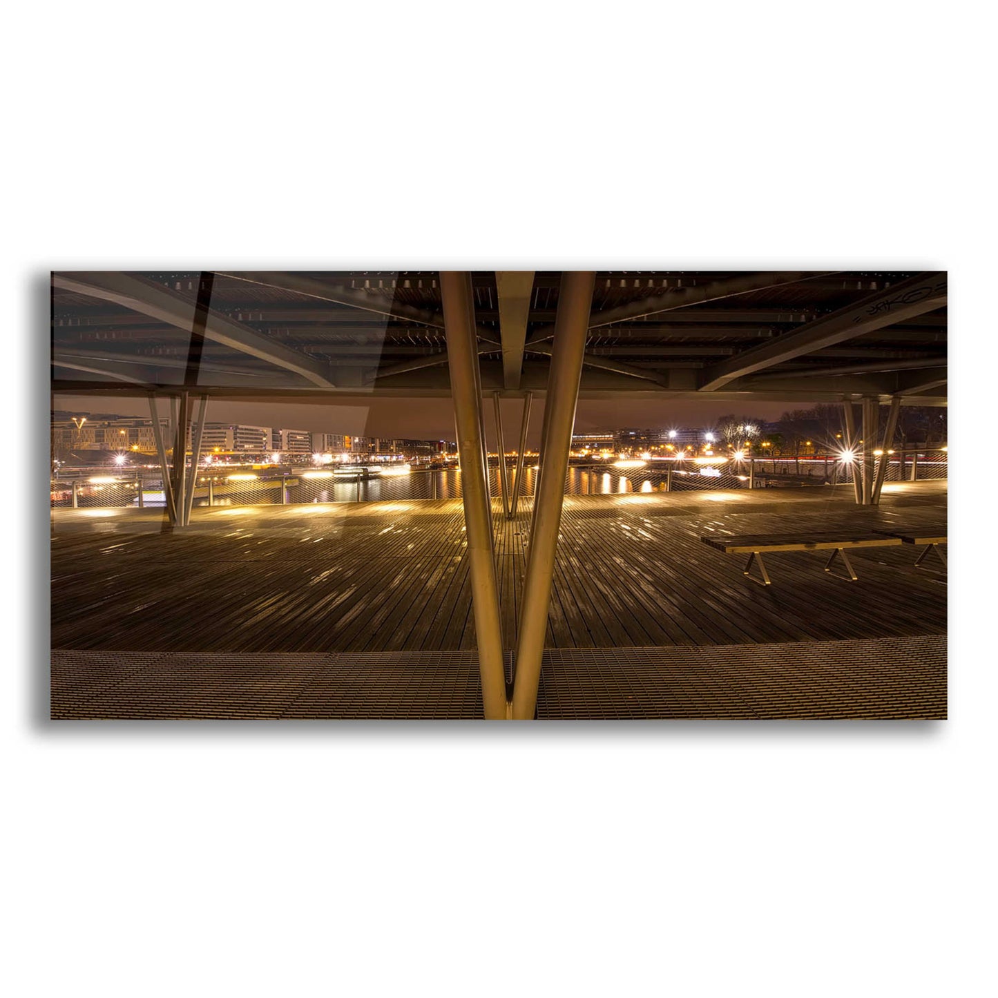 Epic Art 'Pont de Bercy' by Sebastien Lory, Acrylic Glass Wall Art,24x12