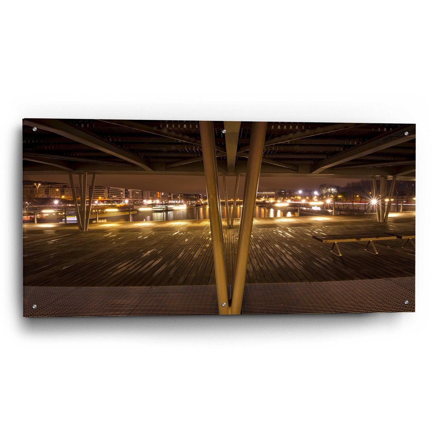 Epic Art 'Pont de Bercy' by Sebastien Lory, Acrylic Glass Wall Art,48x24