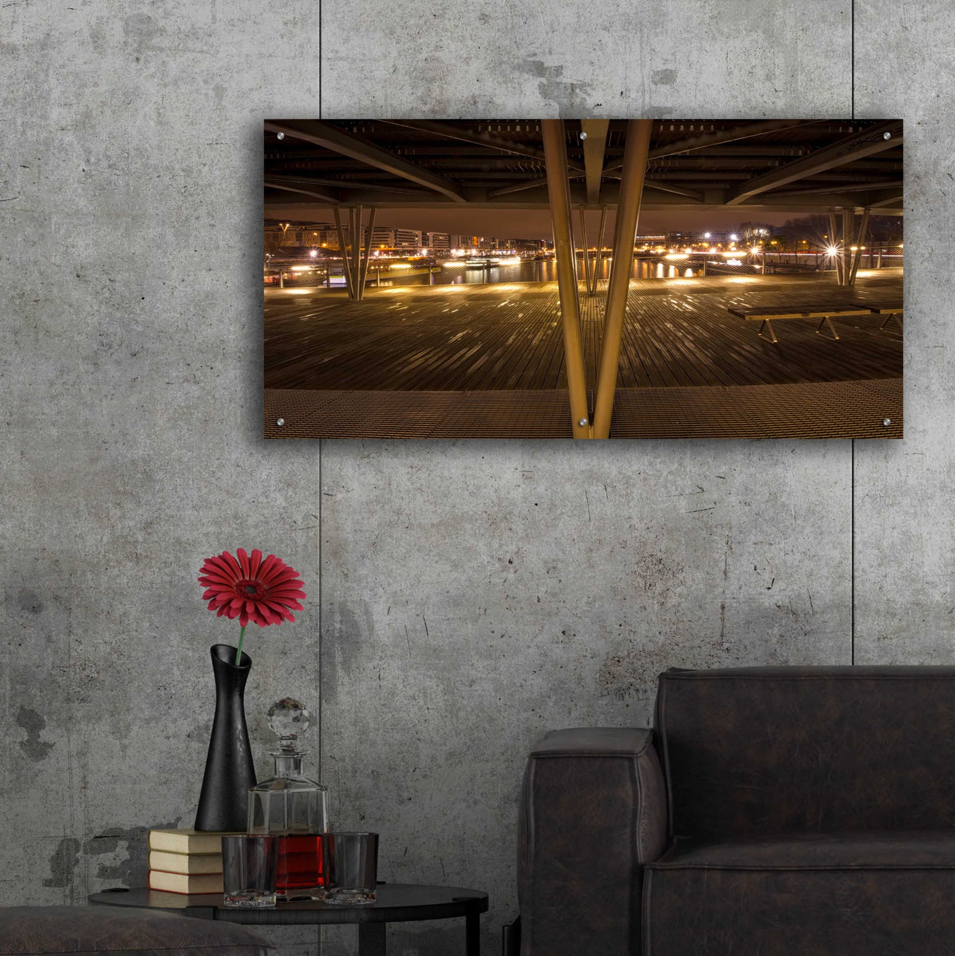 Epic Art 'Pont de Bercy' by Sebastien Lory, Acrylic Glass Wall Art,48x24