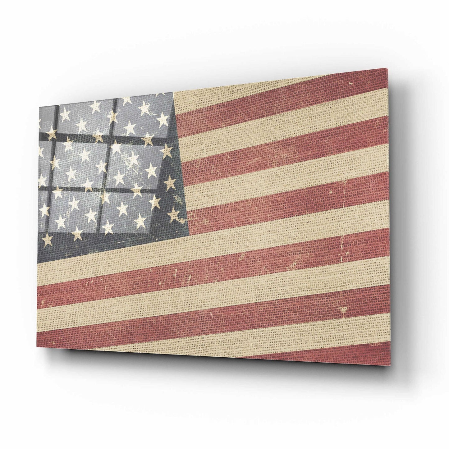 Epic Art 'Vintage American Flag' by Epic Portfolio, Acrylic Glass Wall Art,16x12