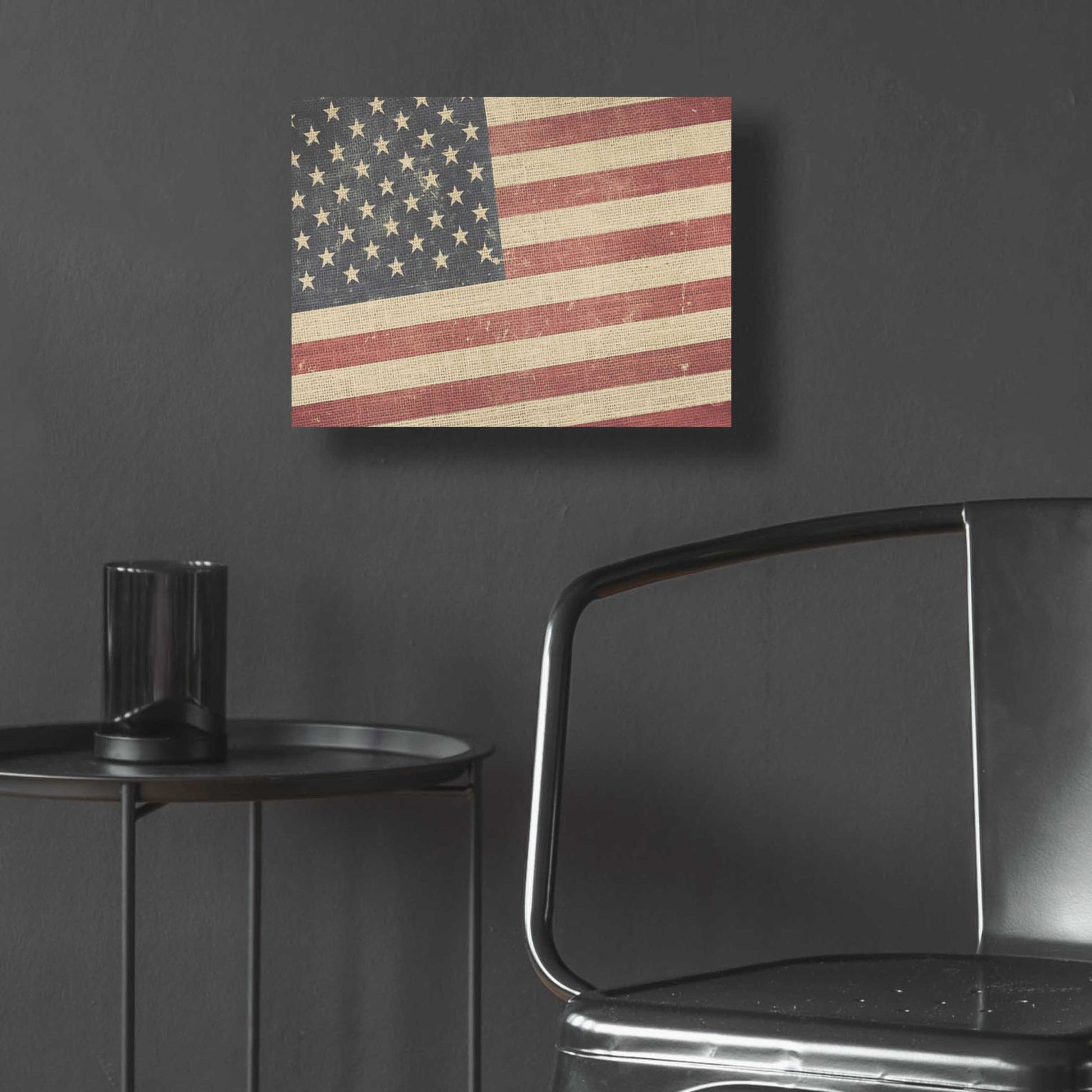 Epic Art 'Vintage American Flag' by Epic Portfolio, Acrylic Glass Wall Art,16x12