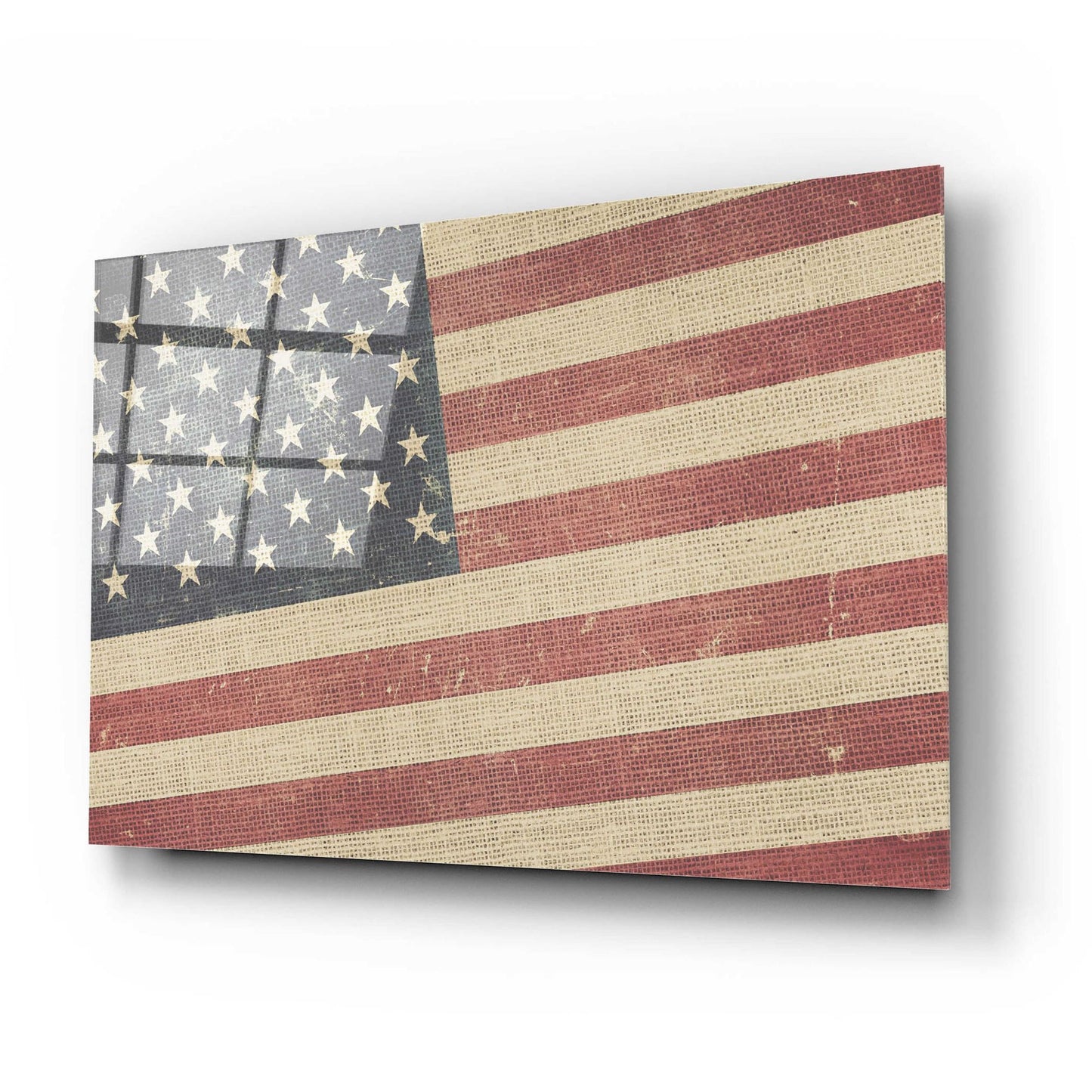 Epic Art 'Vintage American Flag' by Epic Portfolio, Acrylic Glass Wall Art,24x16