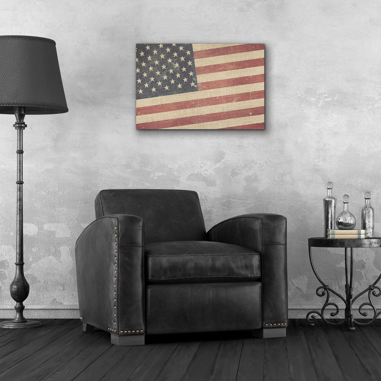 Epic Art 'Vintage American Flag' by Epic Portfolio, Acrylic Glass Wall Art,24x16