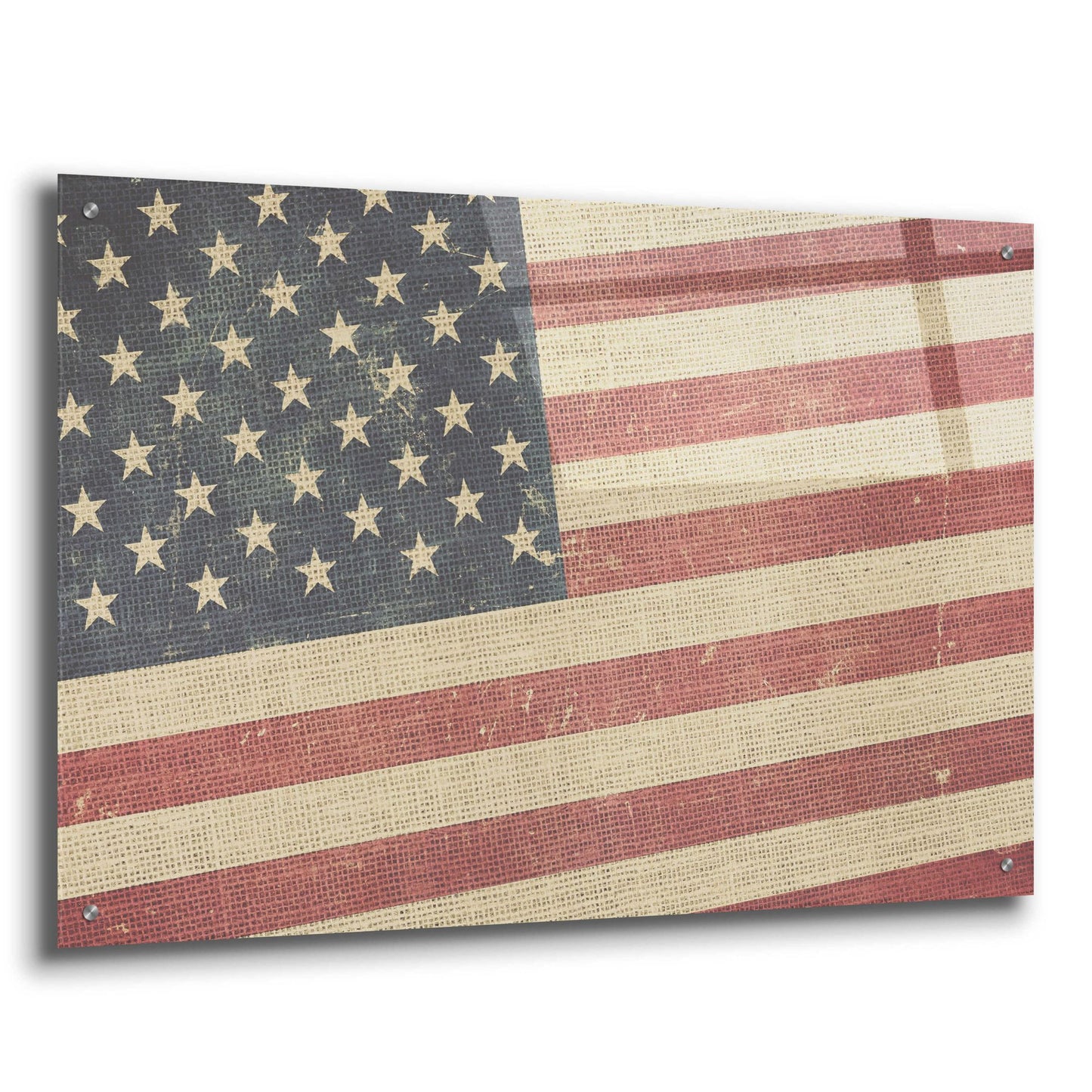 Epic Art 'Vintage American Flag' by Epic Portfolio, Acrylic Glass Wall Art,36x24