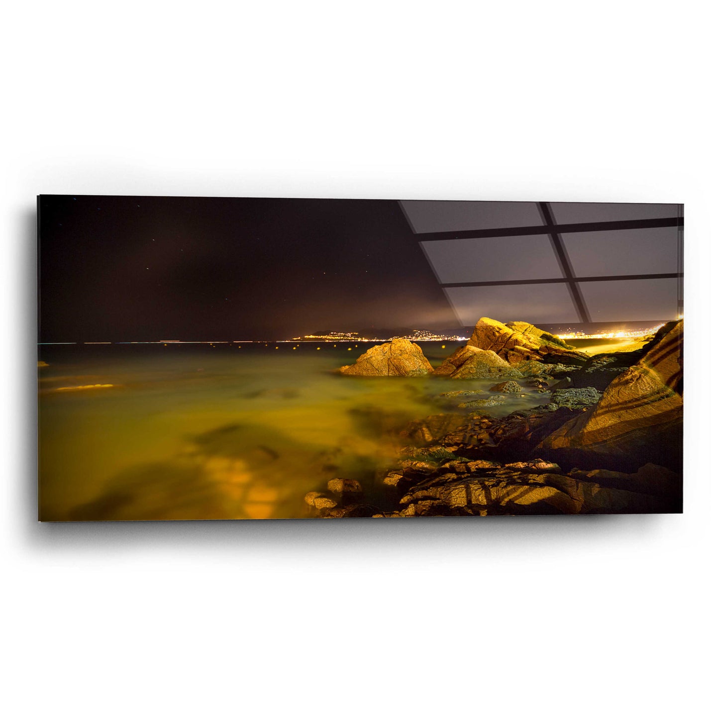 Epic Art 'Cannes La bocca' by Sebastien Lory, Acrylic Glass Wall Art,24x12