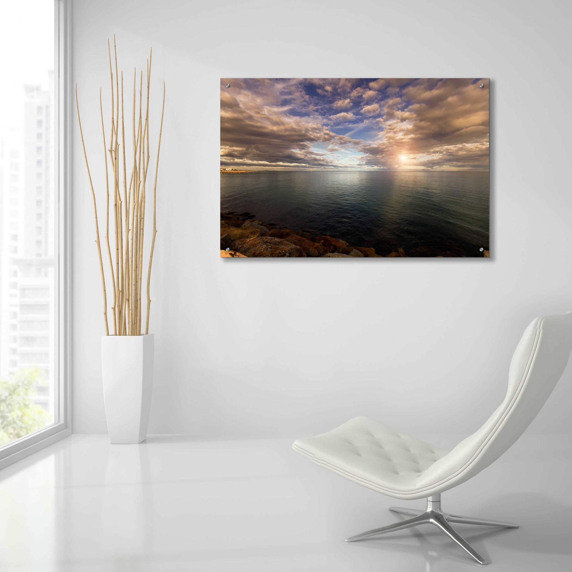 Epic Art 'Sunlight_StCyp' by Sebastien Lory, Acrylic Glass Wall Art,36x24