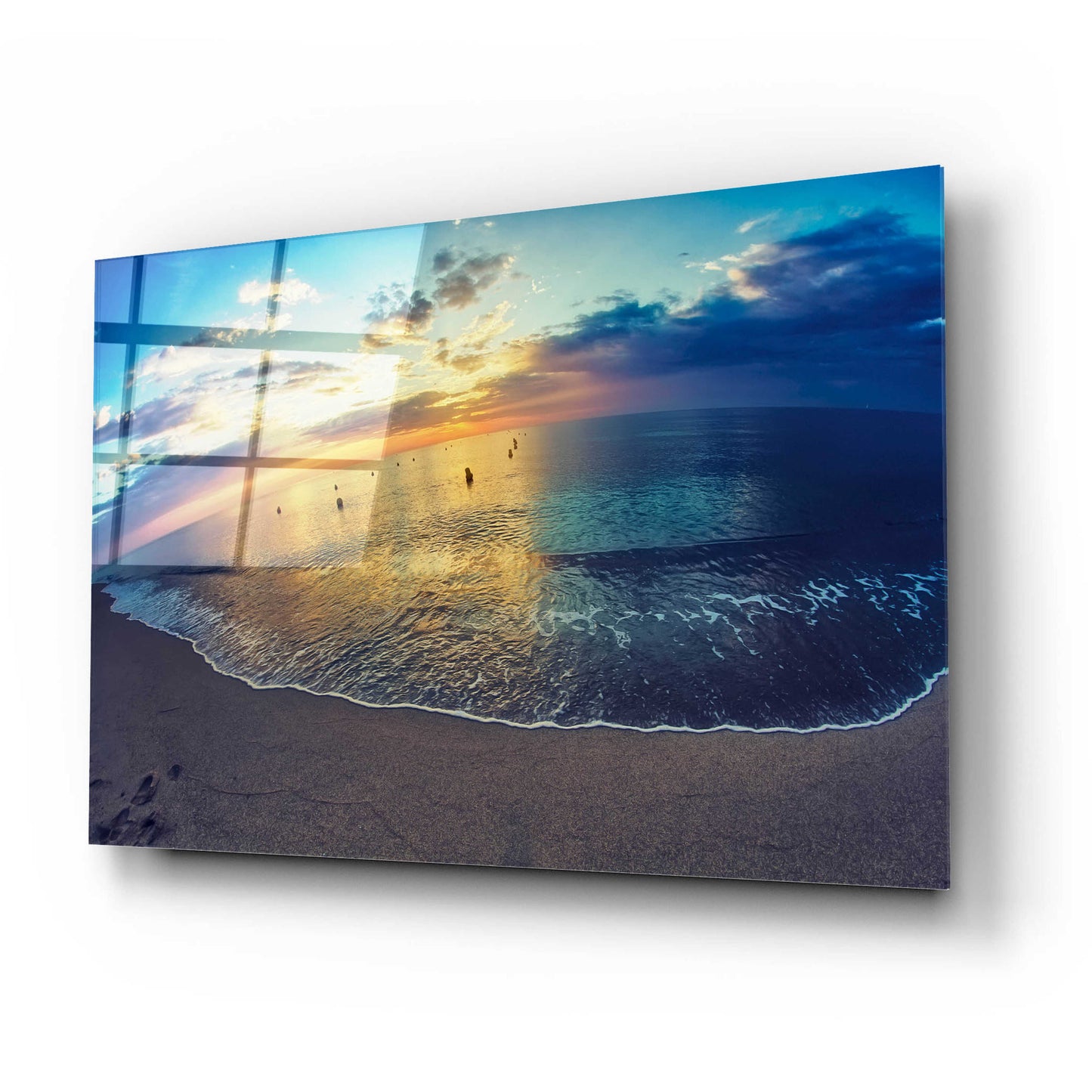 Epic Art 'Cypress Sunrise III' by Sebastien Lory, Acrylic Glass Wall Art,24x16