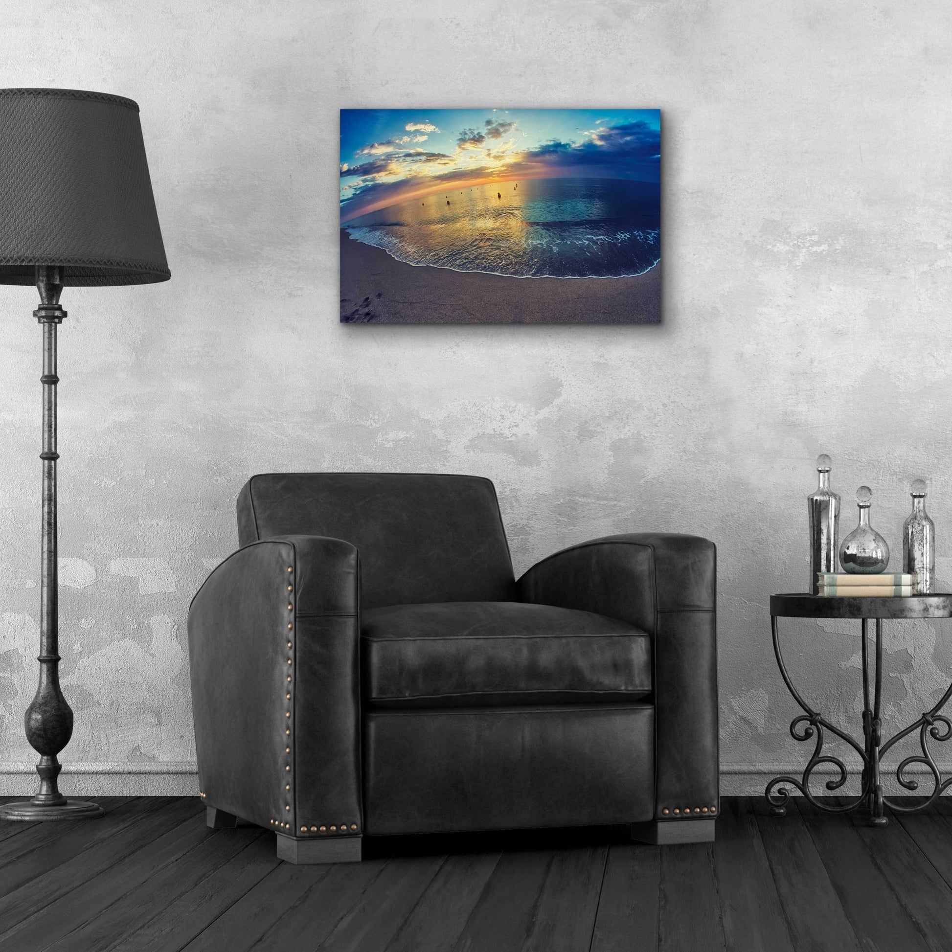 Epic Art 'Cypress Sunrise III' by Sebastien Lory, Acrylic Glass Wall Art,24x16