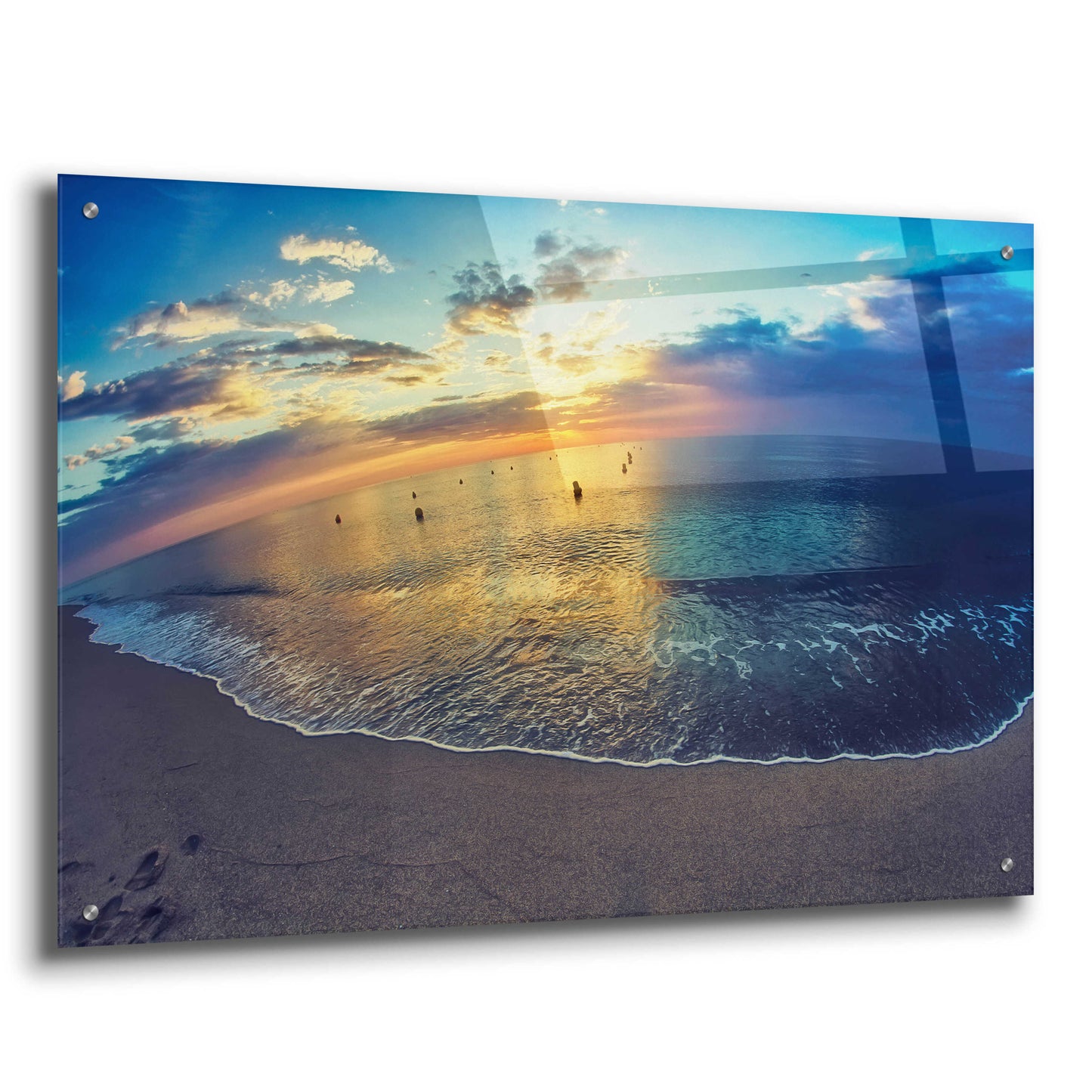 Epic Art 'Cypress Sunrise III' by Sebastien Lory, Acrylic Glass Wall Art,36x24