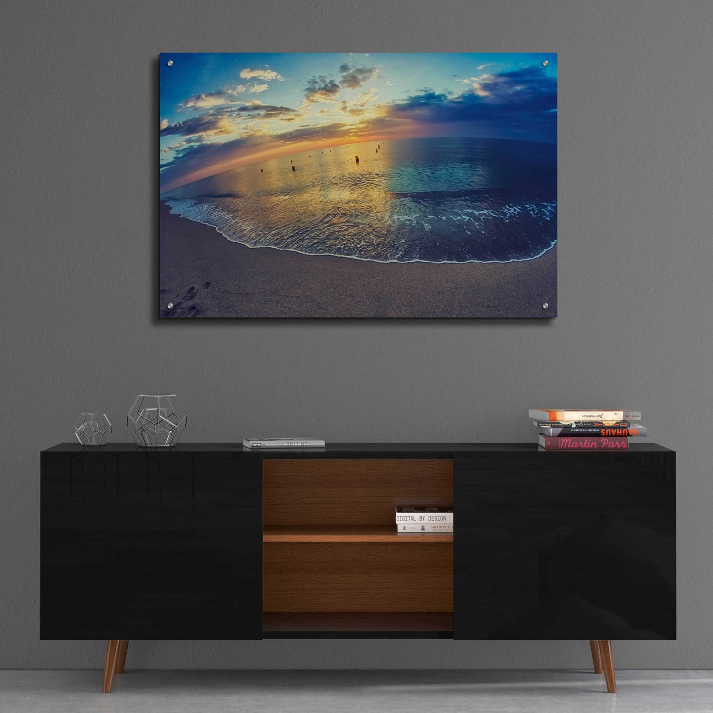 Epic Art 'Cypress Sunrise III' by Sebastien Lory, Acrylic Glass Wall Art,36x24