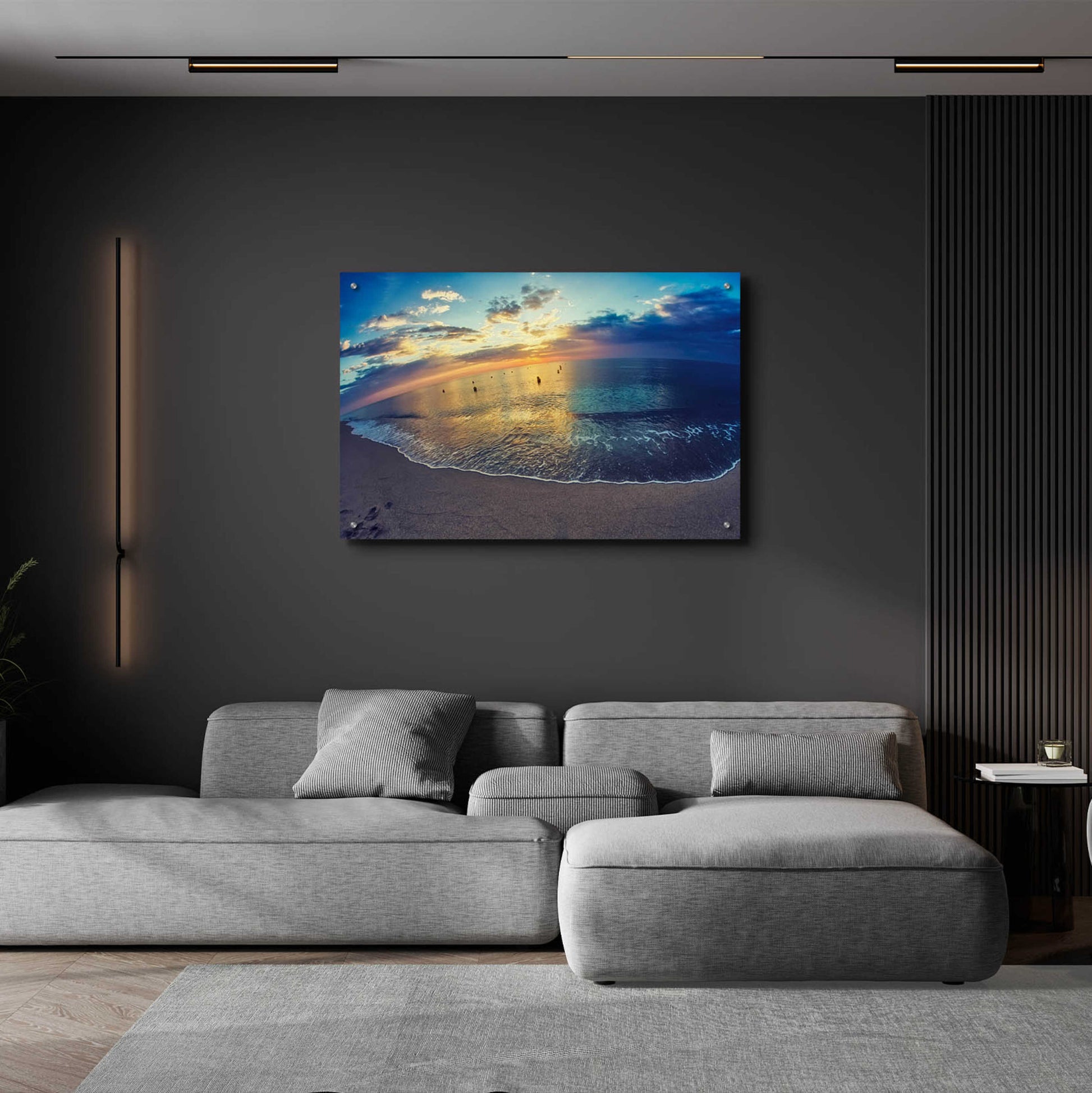 Epic Art 'Cypress Sunrise III' by Sebastien Lory, Acrylic Glass Wall Art,36x24