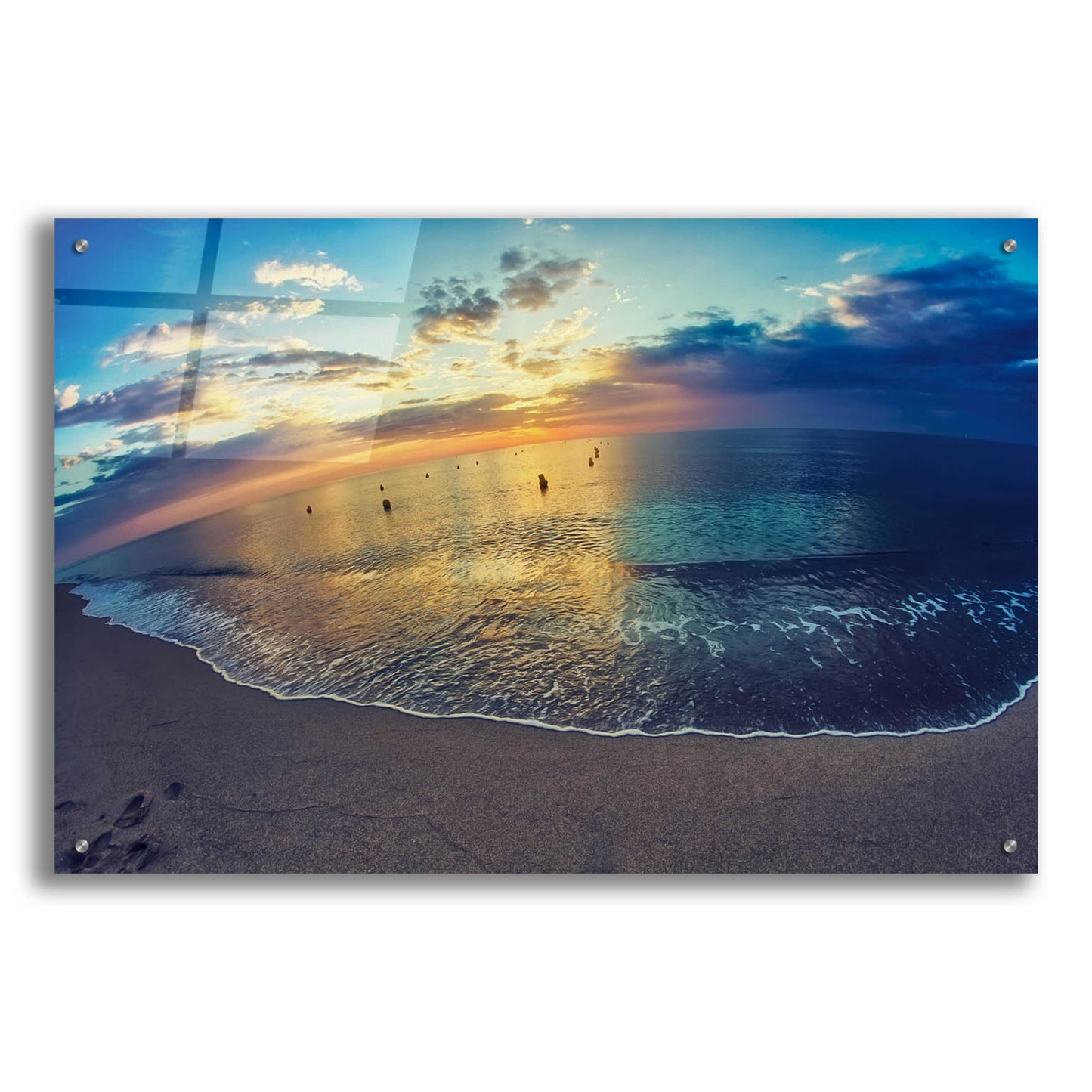 Epic Art 'Cypress Sunrise III' by Sebastien Lory, Acrylic Glass Wall Art,36x24