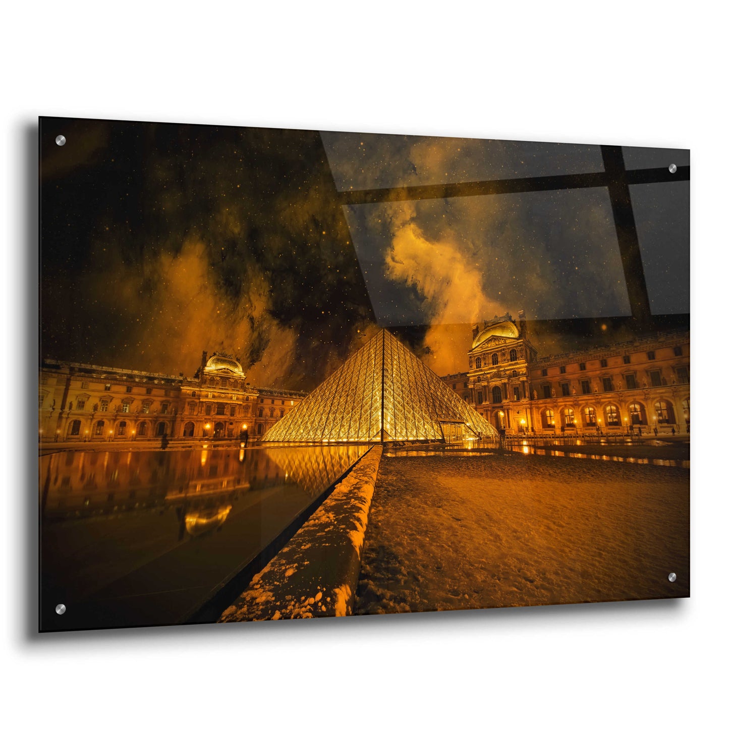 Epic Art 'Lourve Pyramid' by Sebastien Lory, Acrylic Glass Wall Art,36x24