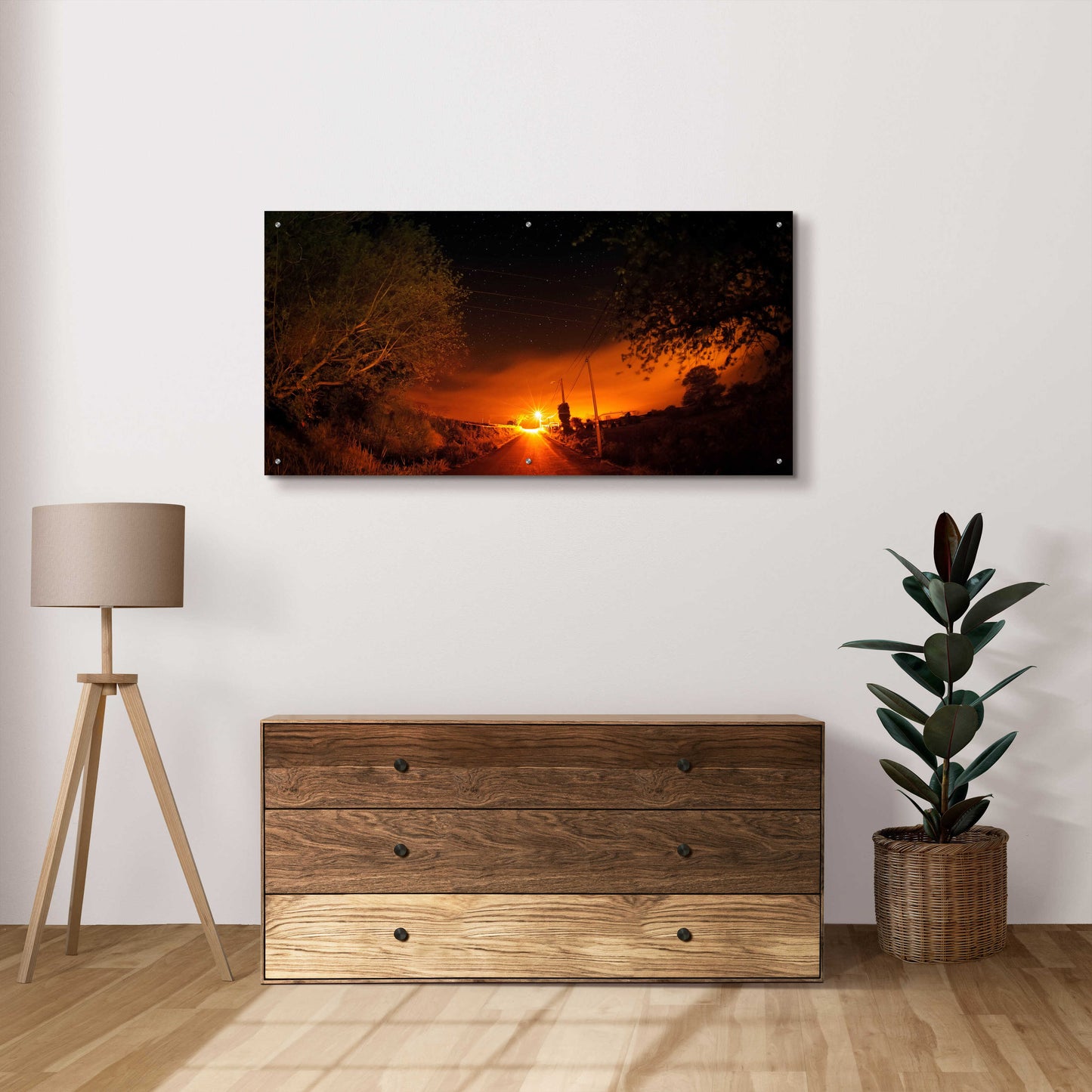 Epic Art 'Way To The Stars' by Sebastien Lory, Acrylic Glass Wall Art,48x24