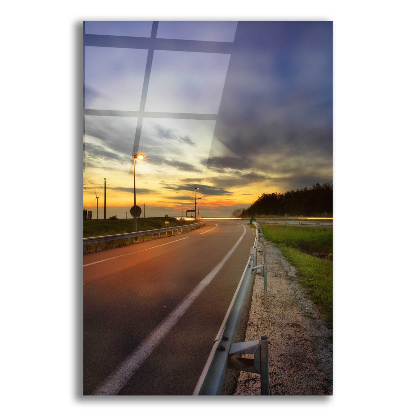 Epic Art 'Motorway' by Sebastien Lory, Acrylic Glass Wall Art,12x16