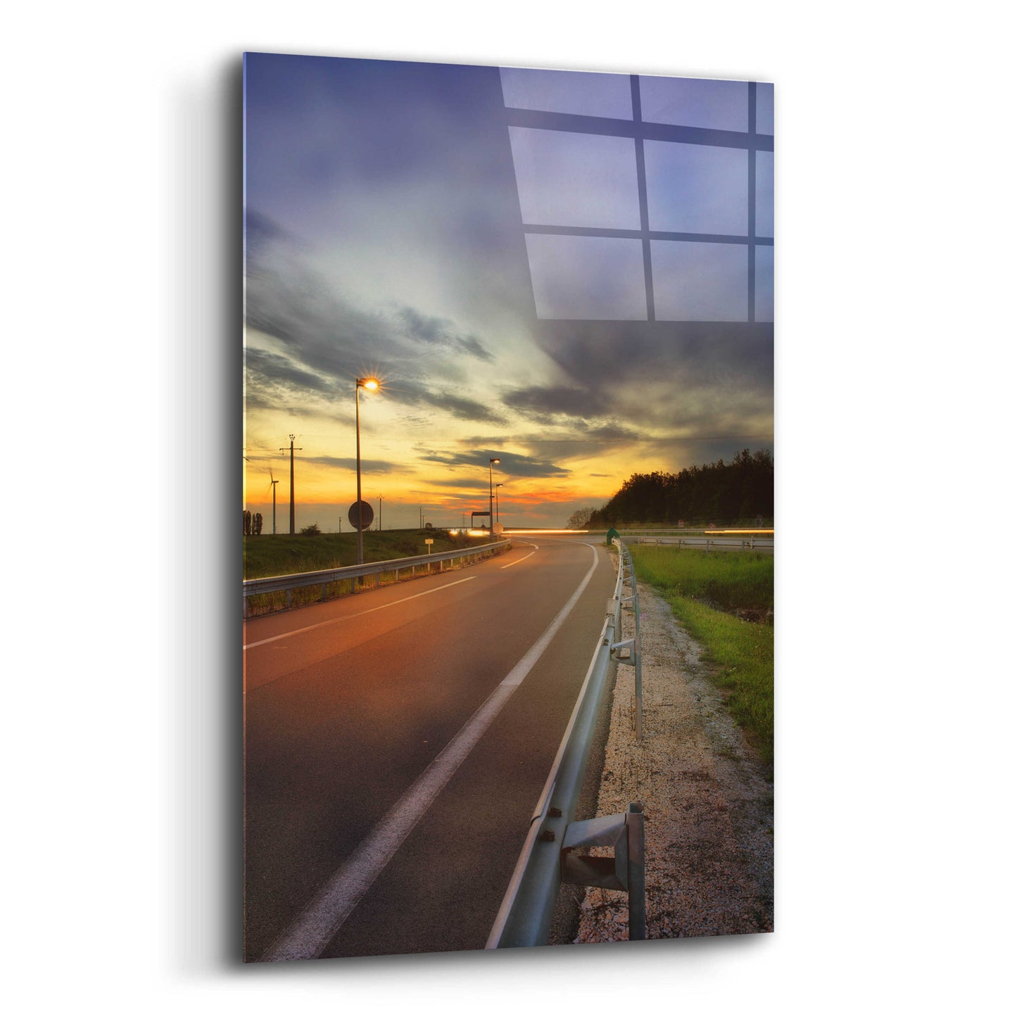 Epic Art 'Motorway' by Sebastien Lory, Acrylic Glass Wall Art,16x24