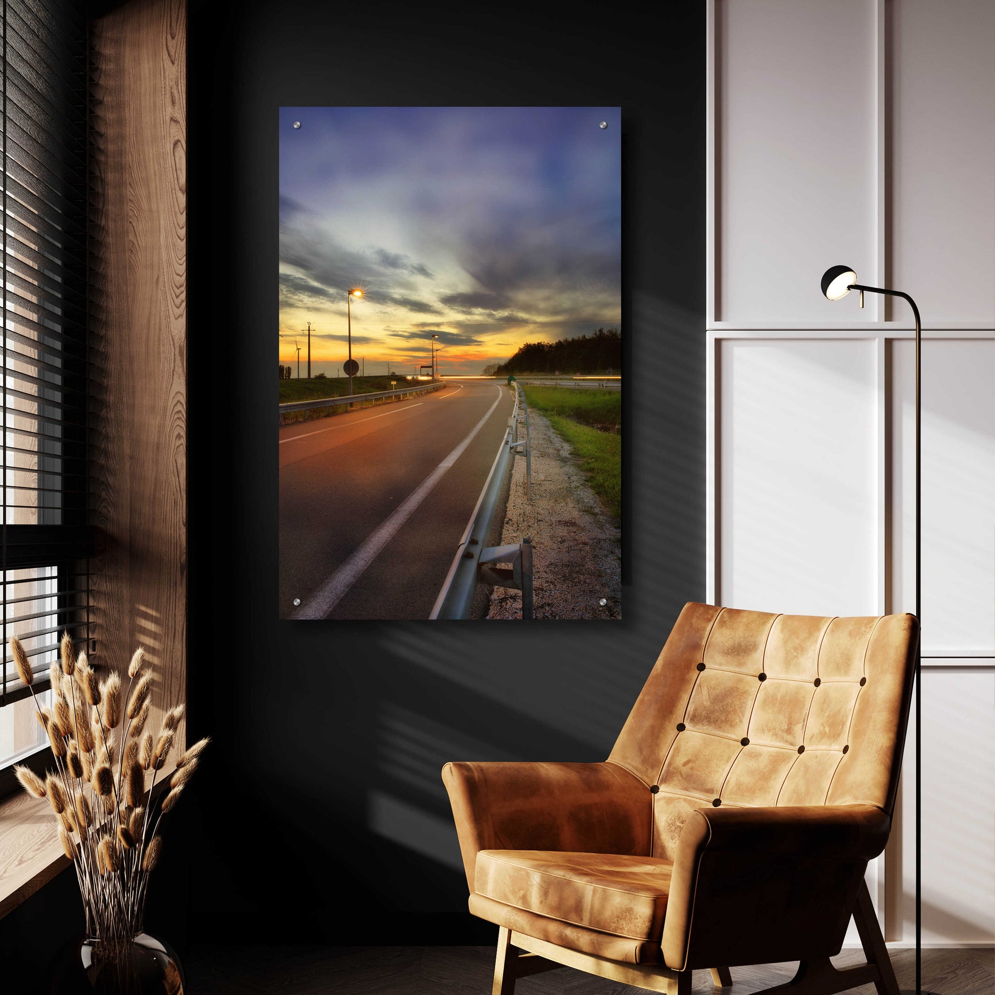 Epic Art 'Motorway' by Sebastien Lory, Acrylic Glass Wall Art,24x36